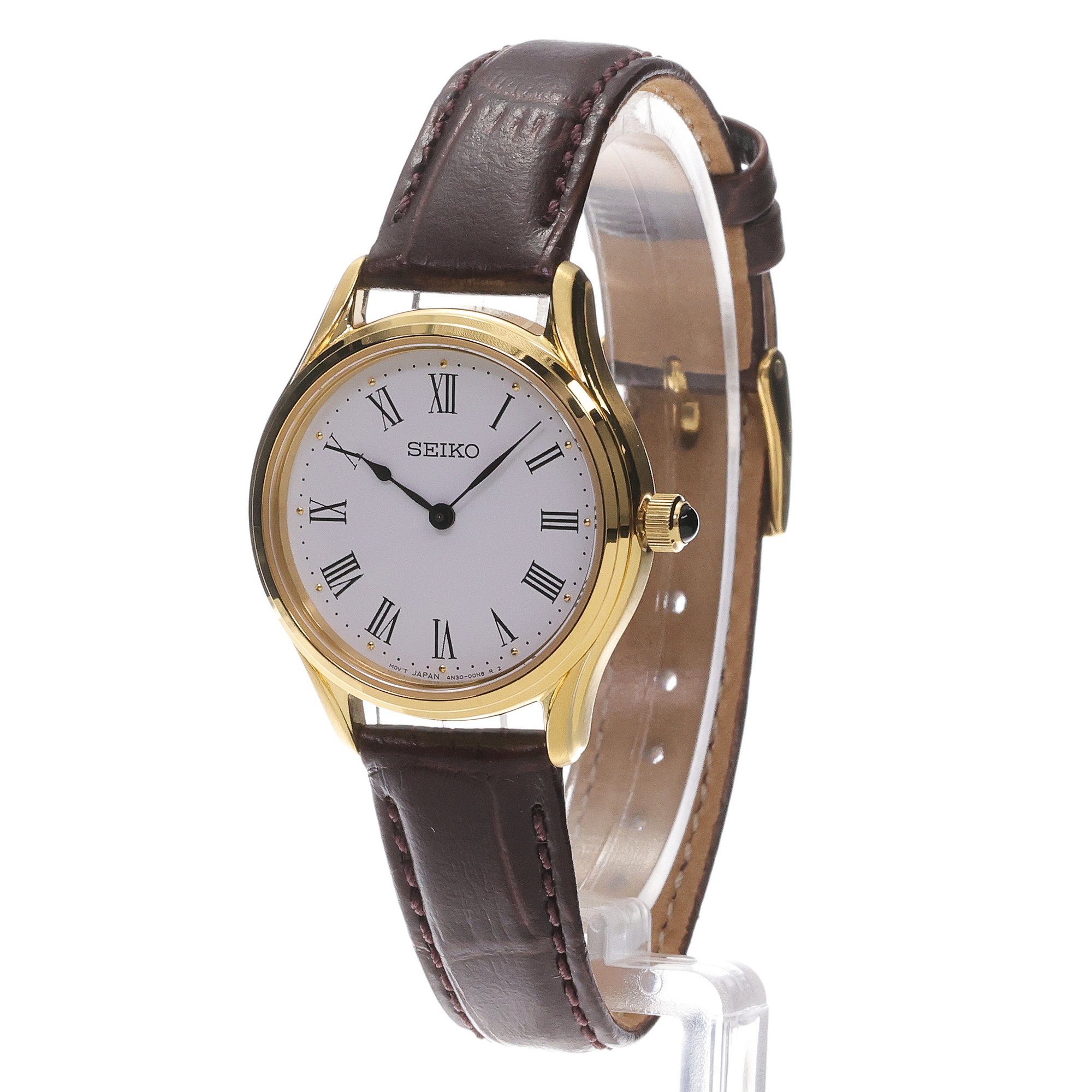 Seiko SWR072P1 zegarek złoty klasyczny Classic pasek
