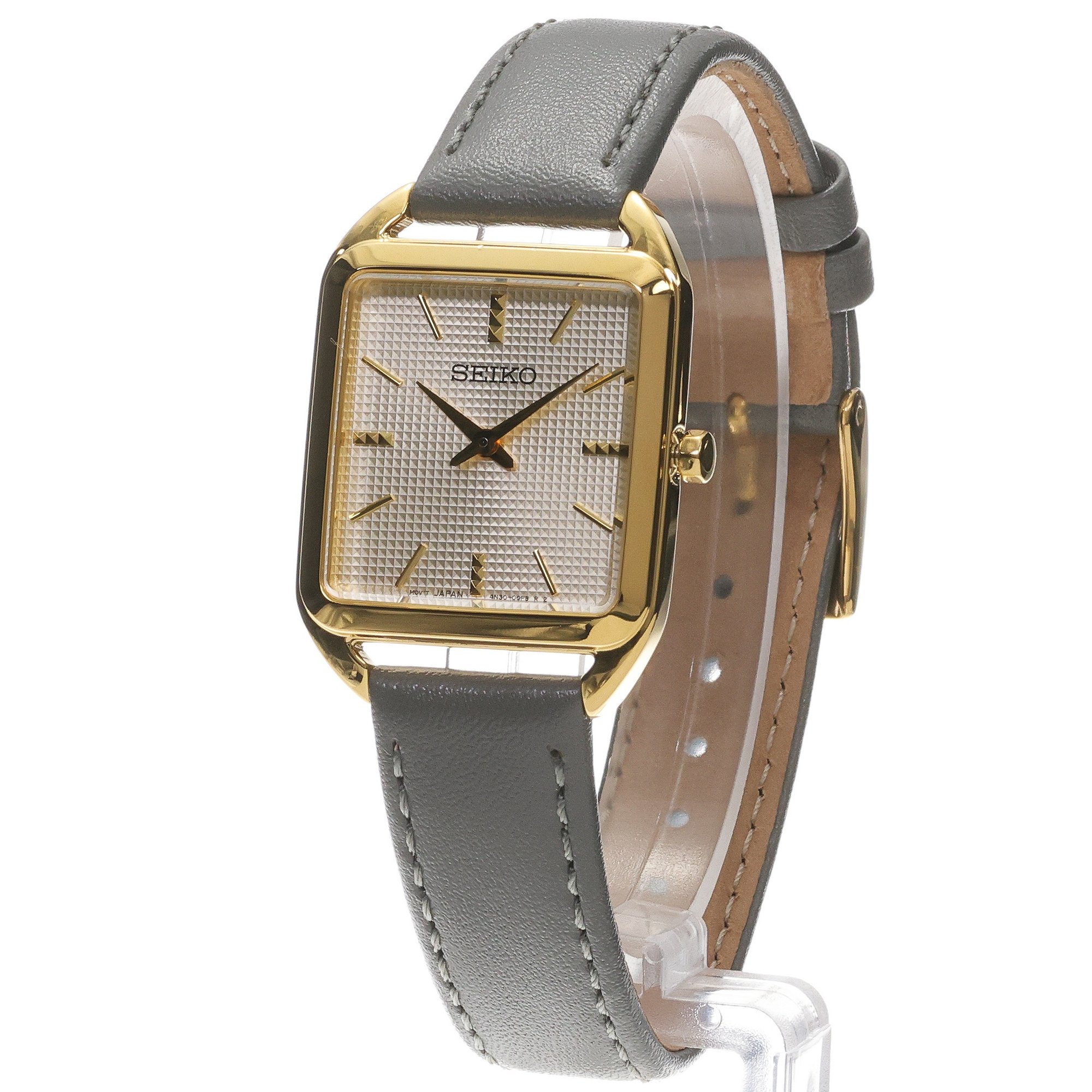 Seiko SWR090P1 Lady Square Classic klasyczny zegarek złoty - miniatura 2