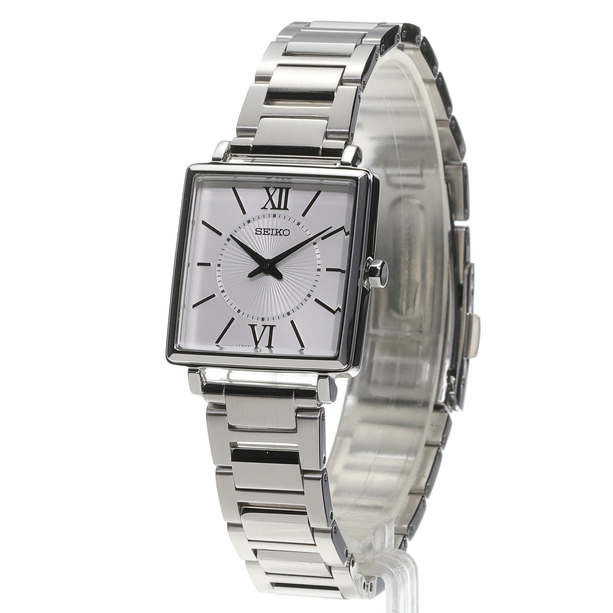 Seiko SWR111P1 zegarek srebrny klasyczny Damskie bransoleta