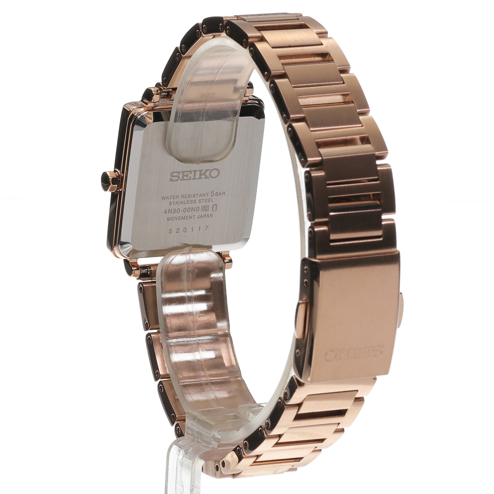 Seiko SWR112P1 zegarek różowe złoto klasyczny Damskie bransoleta - miniatura 4