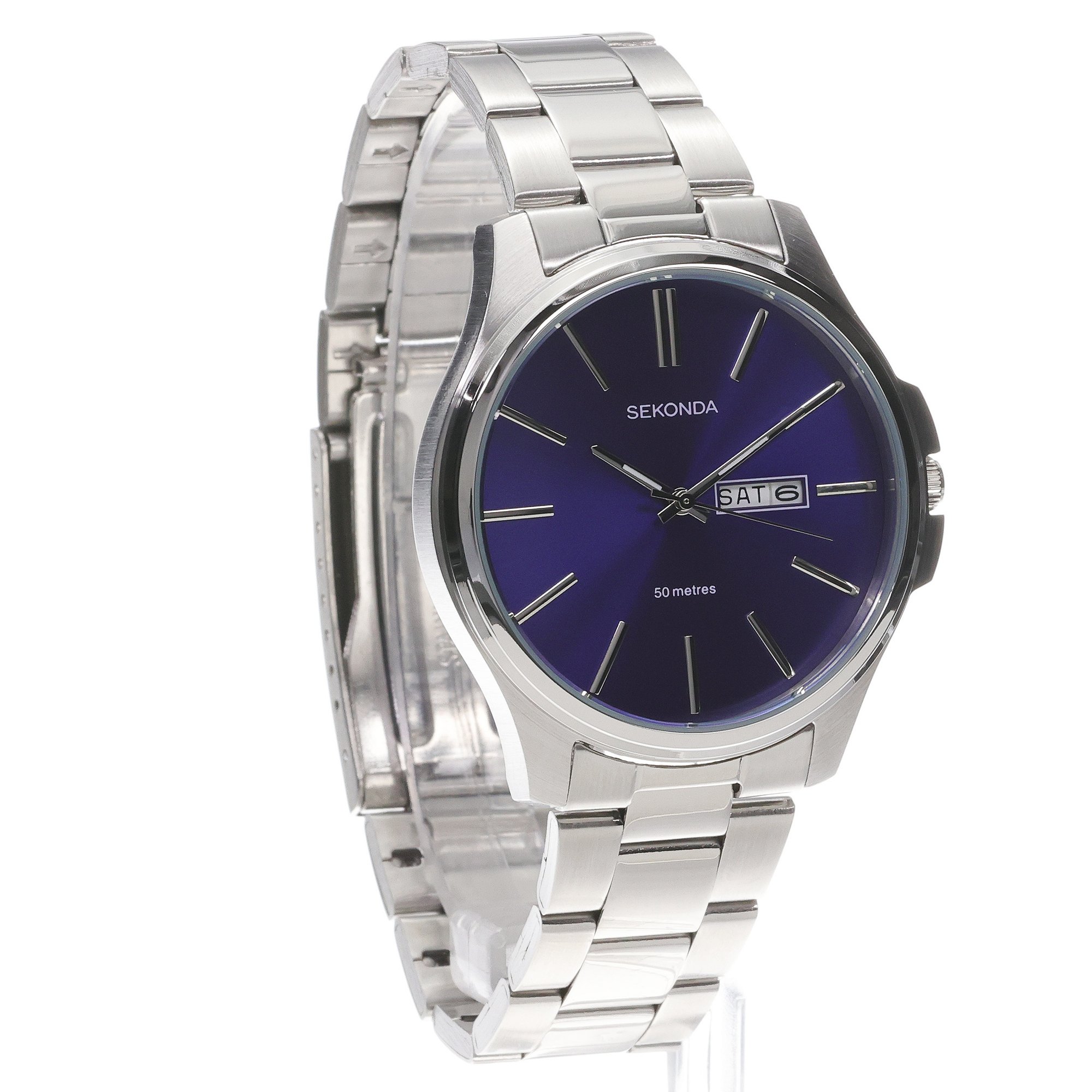 Sekonda 1224 zegarek srebrny klasyczny Classic bransoleta