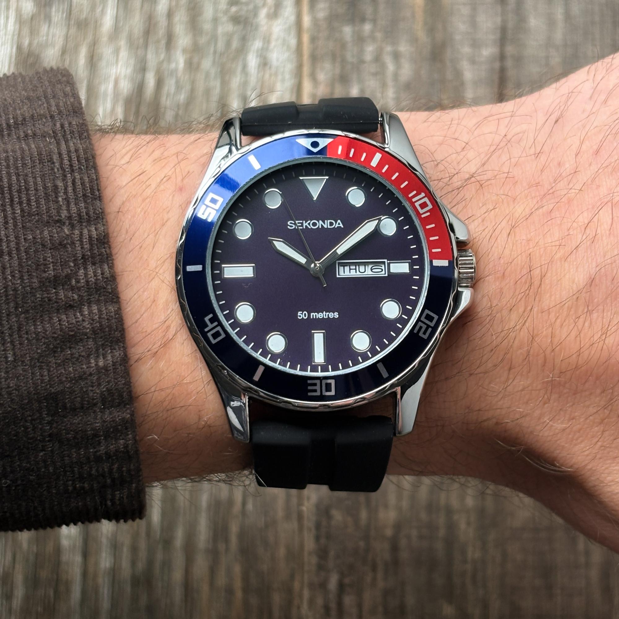Sekonda 1580 Sports sportowy zegarek srebrny - miniatura 9