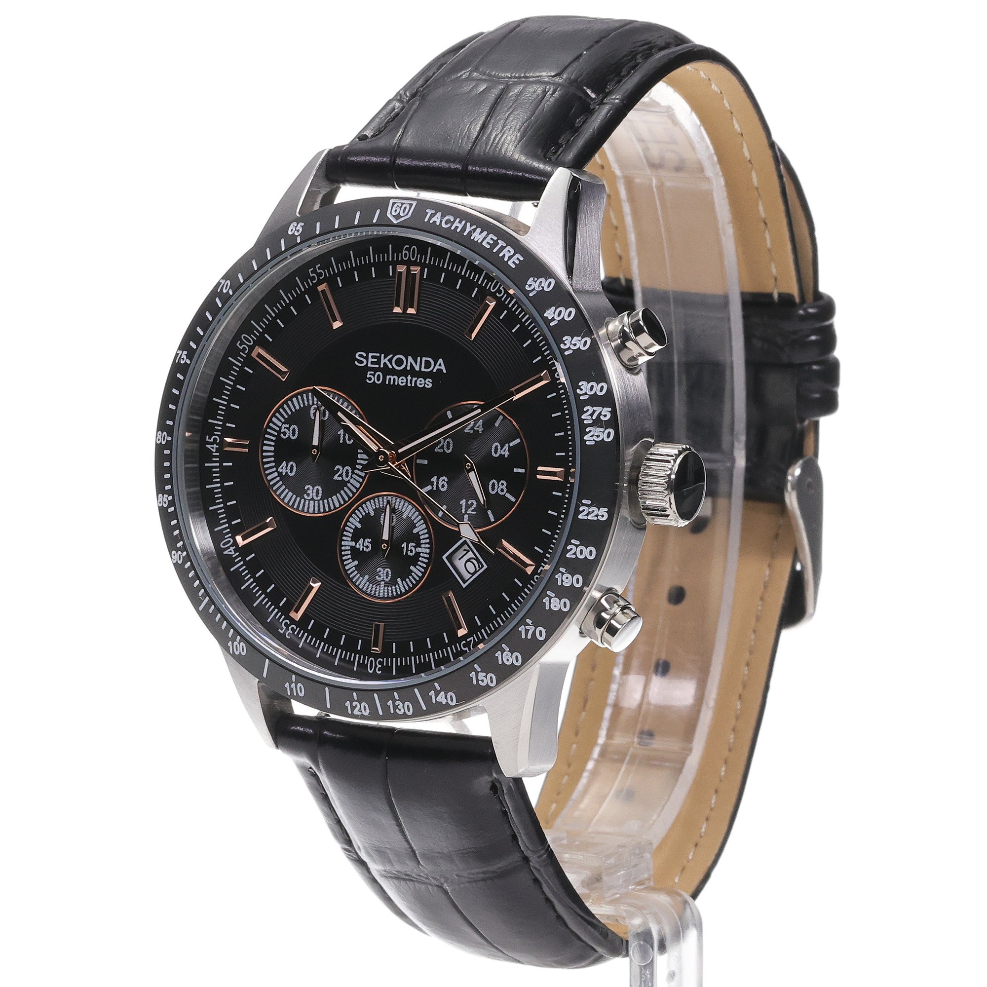 Sekonda 30017 Sports sportowy zegarek srebrny - miniatura 2