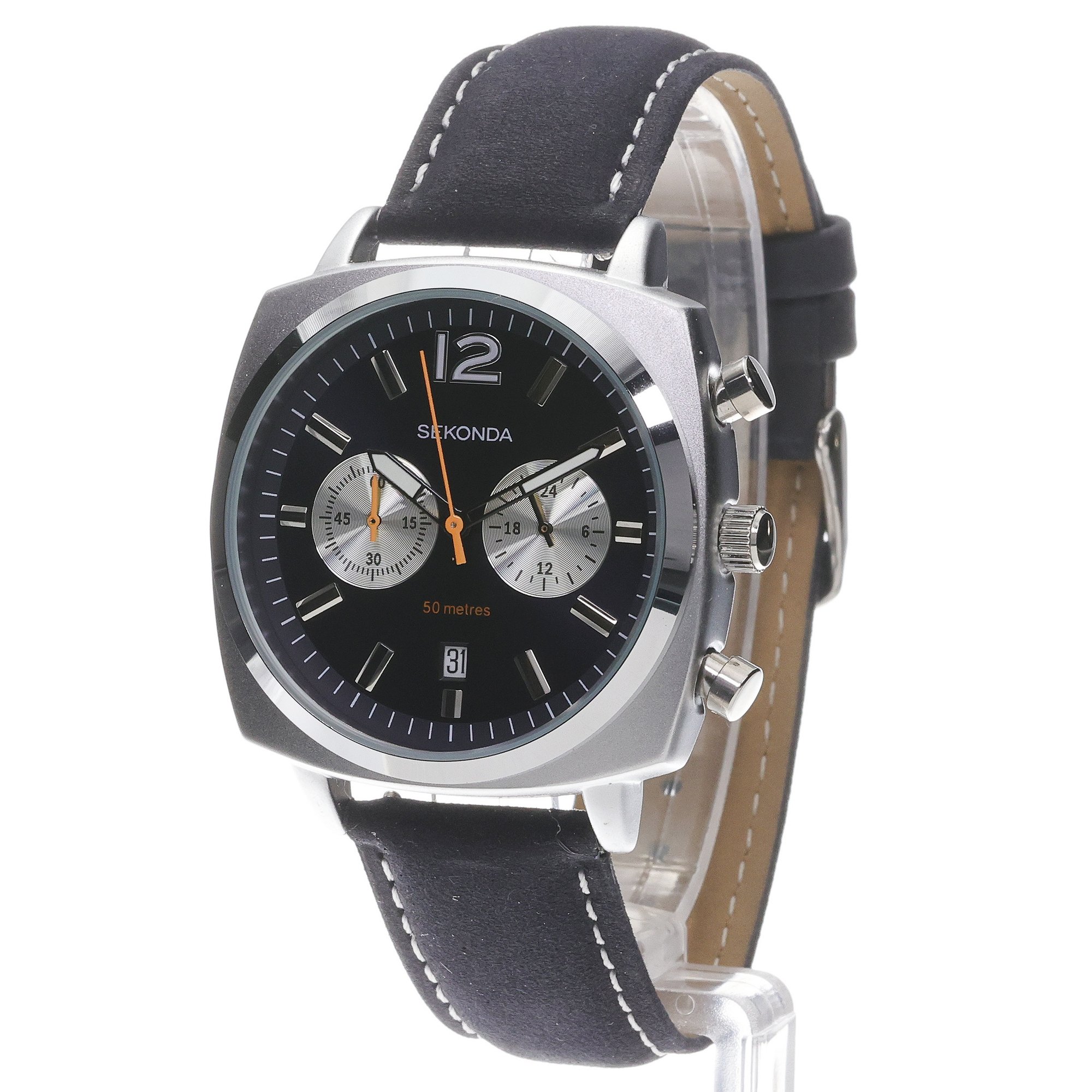 Sekonda 30027 Pilot klasyczny zegarek srebrny - miniatura 2