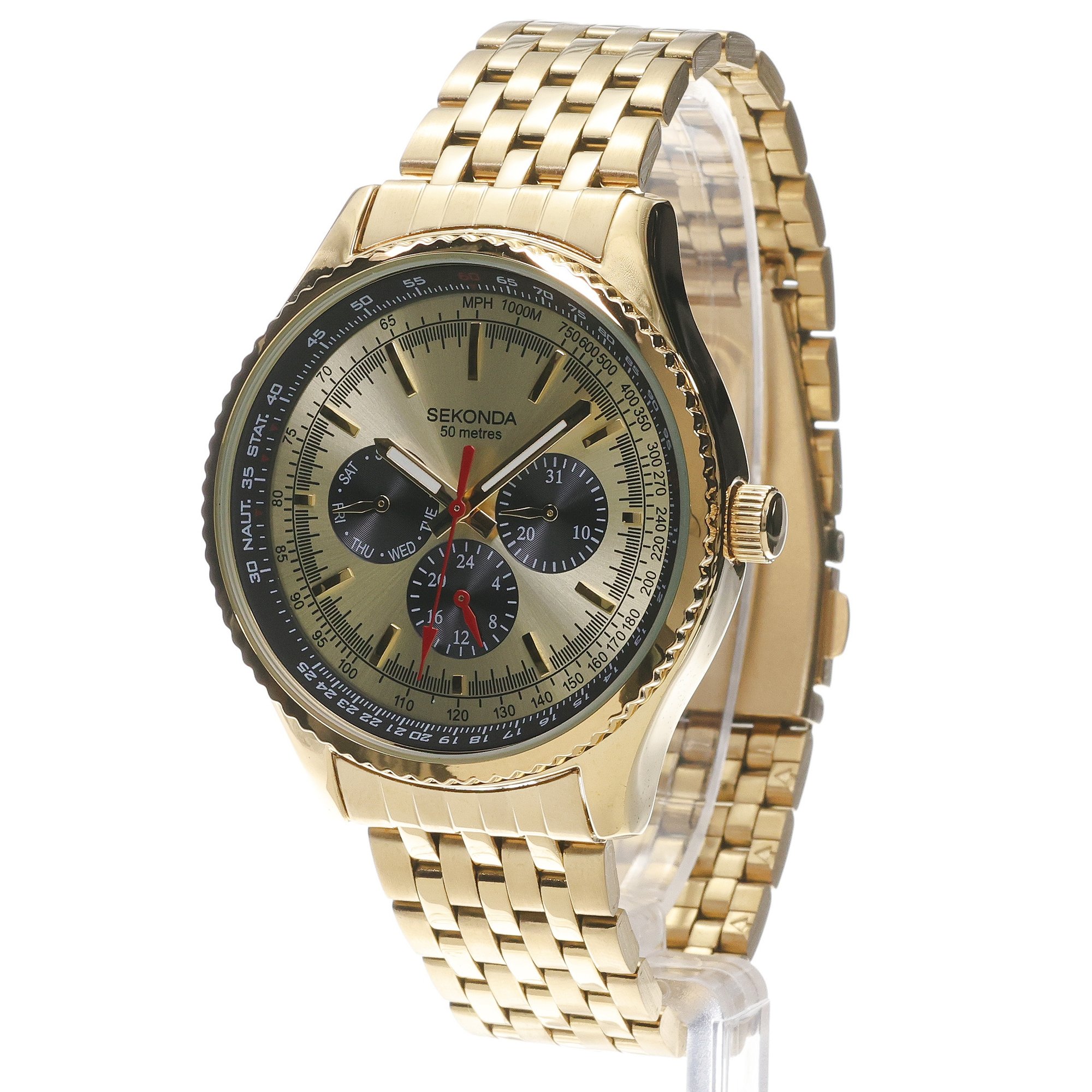 Sekonda 30040 Pilot zegarek męski elegancki mineralne - miniatura 2