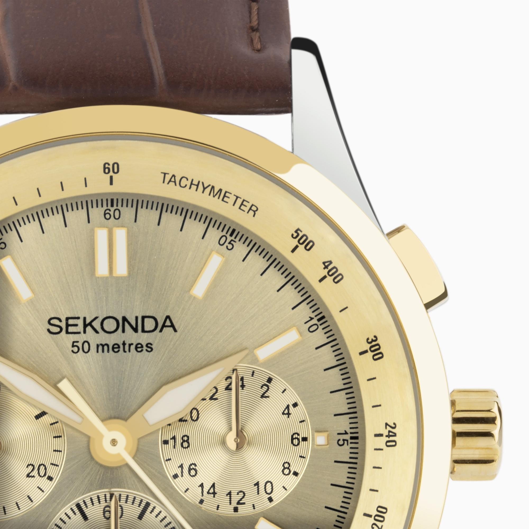 Sekonda 30110 zegarek srebrny klasyczny Sports pasek