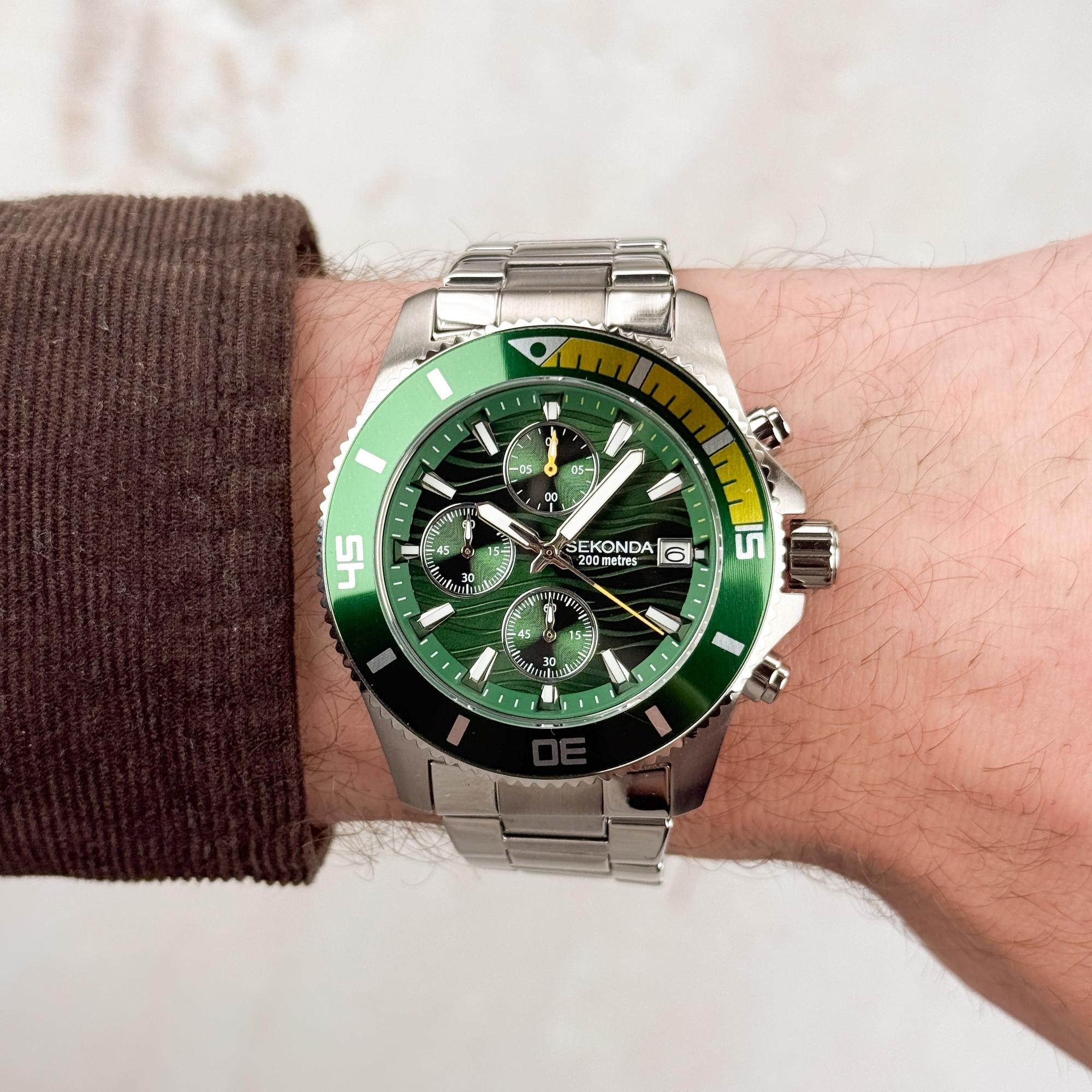 Sekonda 30115 Sports sportowy zegarek srebrny - miniatura 9