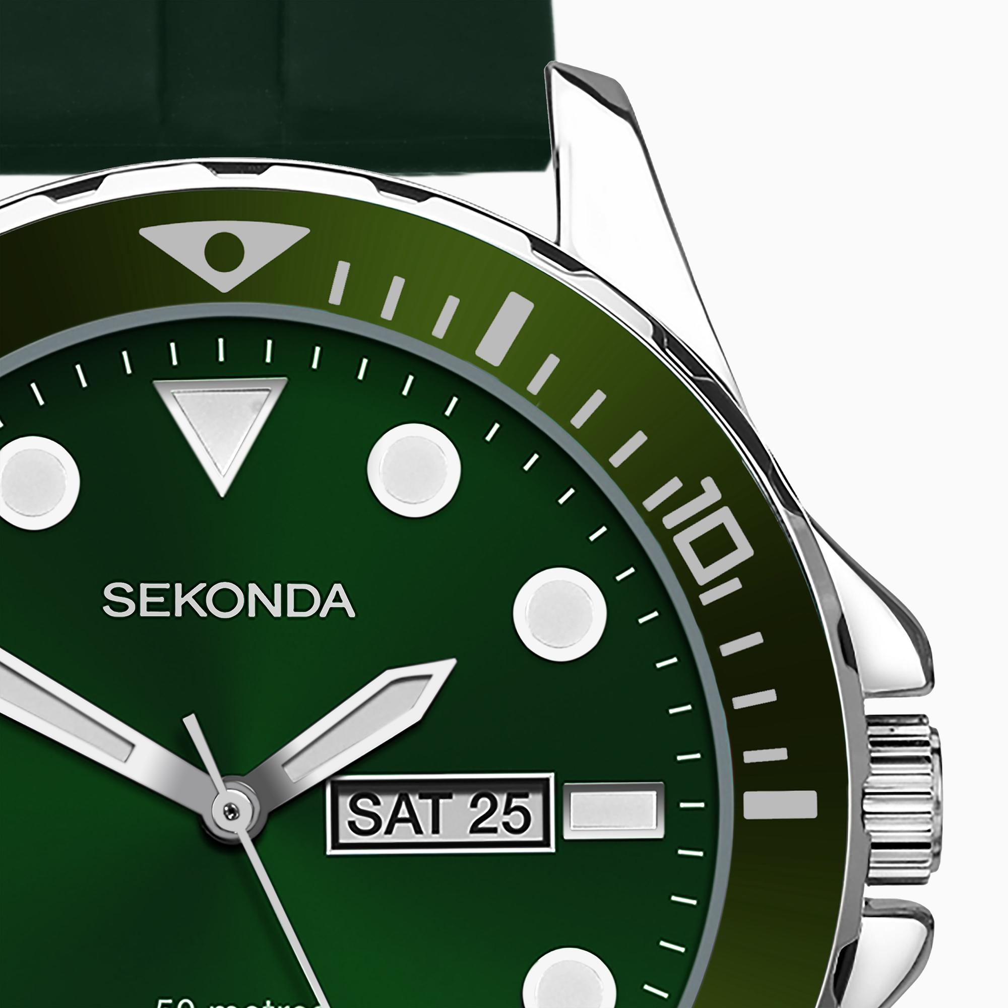 Sekonda 30119 zegarek srebrny klasyczny Classic pasek