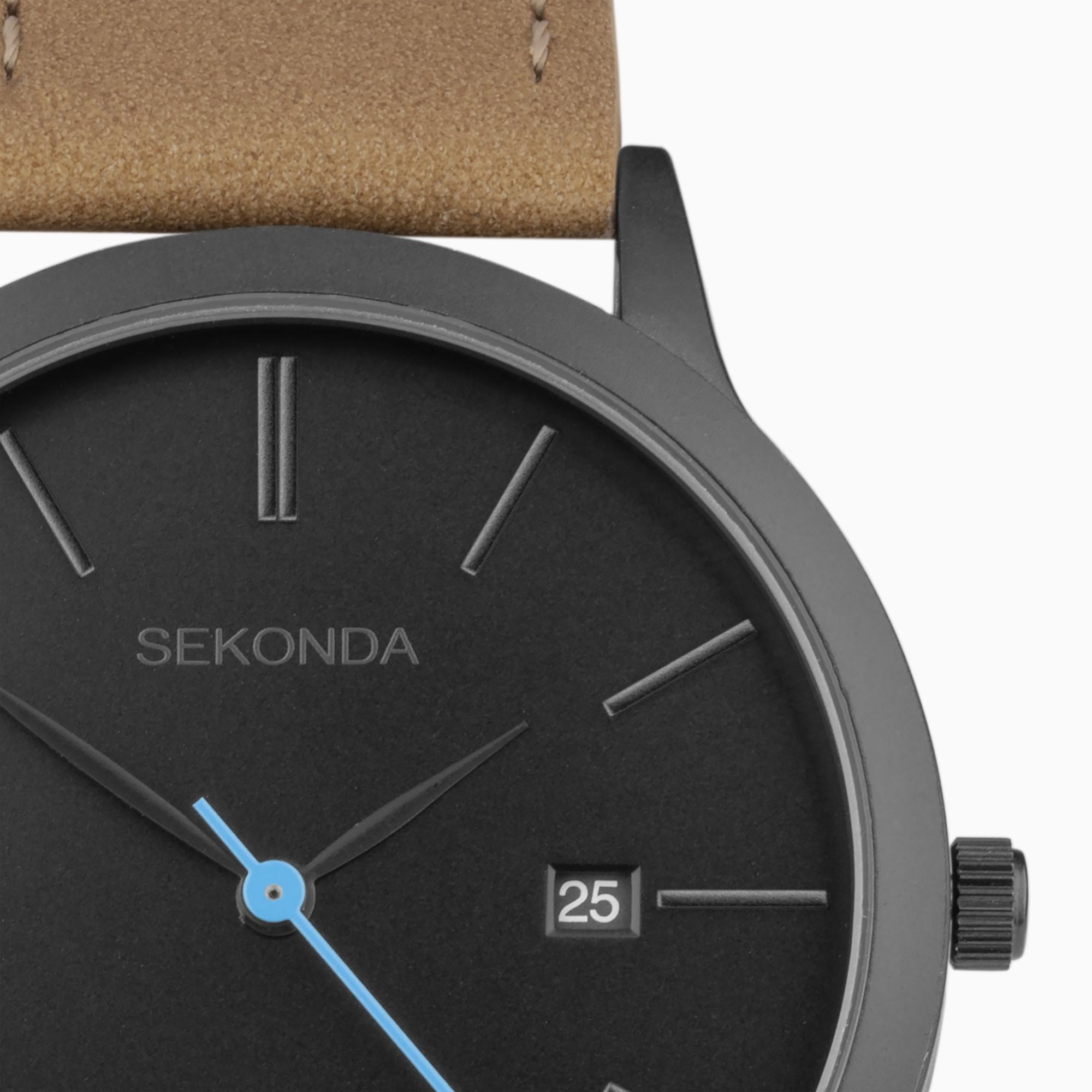 Sekonda 30133 zegarek czarny klasyczny Modern pasek - miniatura 5