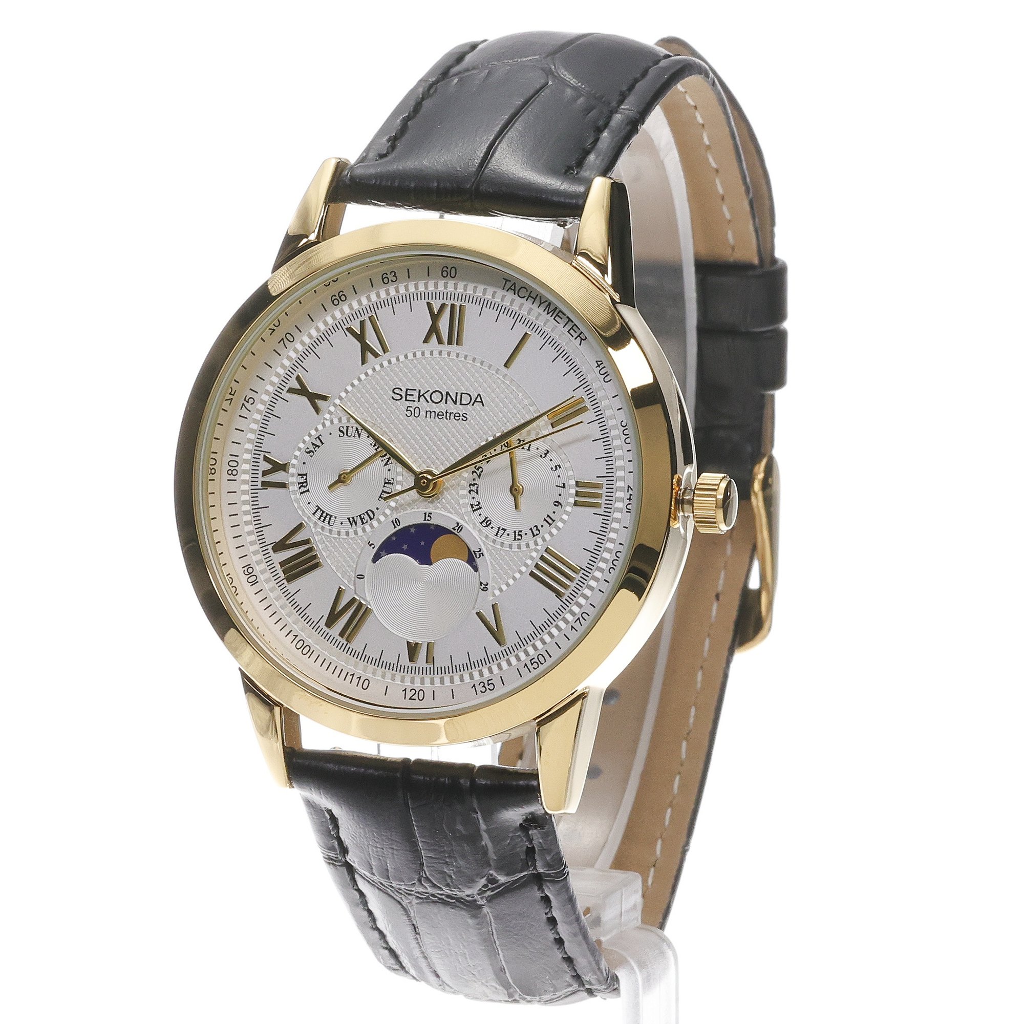 Sekonda 30147 Classic klasyczny zegarek złoty - miniatura 2