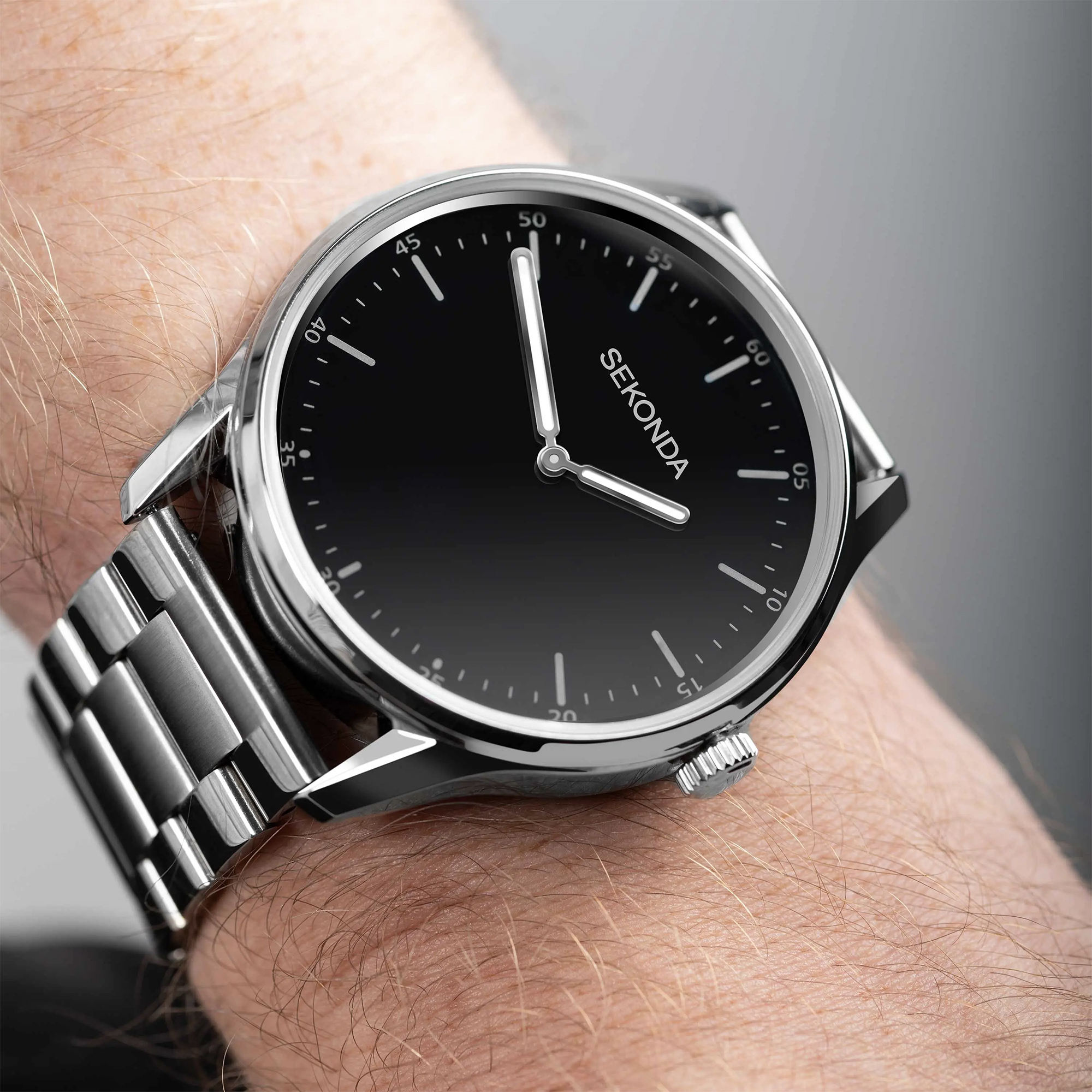 Sekonda 30149 zegarek srebrny klasyczny Smartwatch pasek