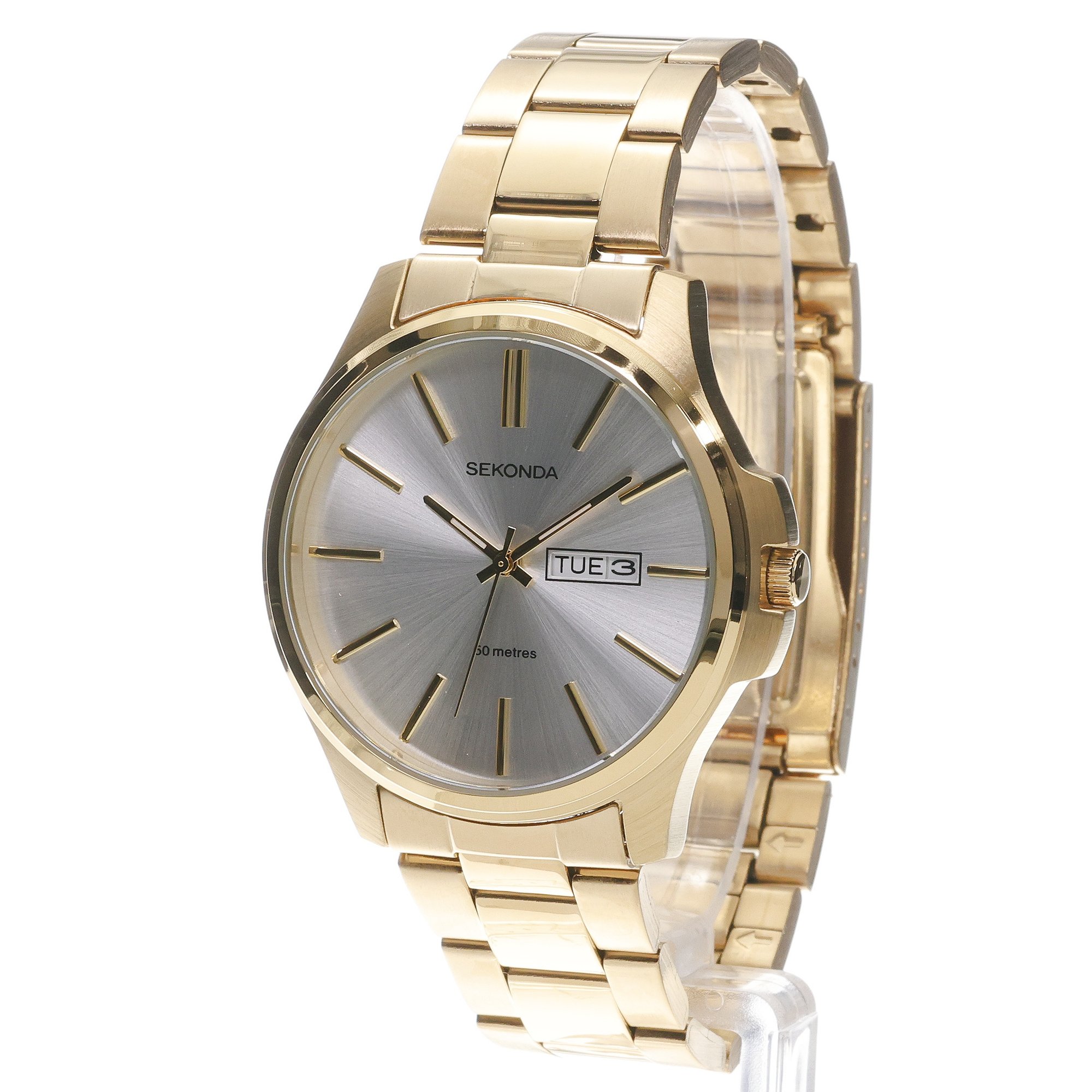 Sekonda 30154 Classic klasyczny zegarek złoty - miniatura 2