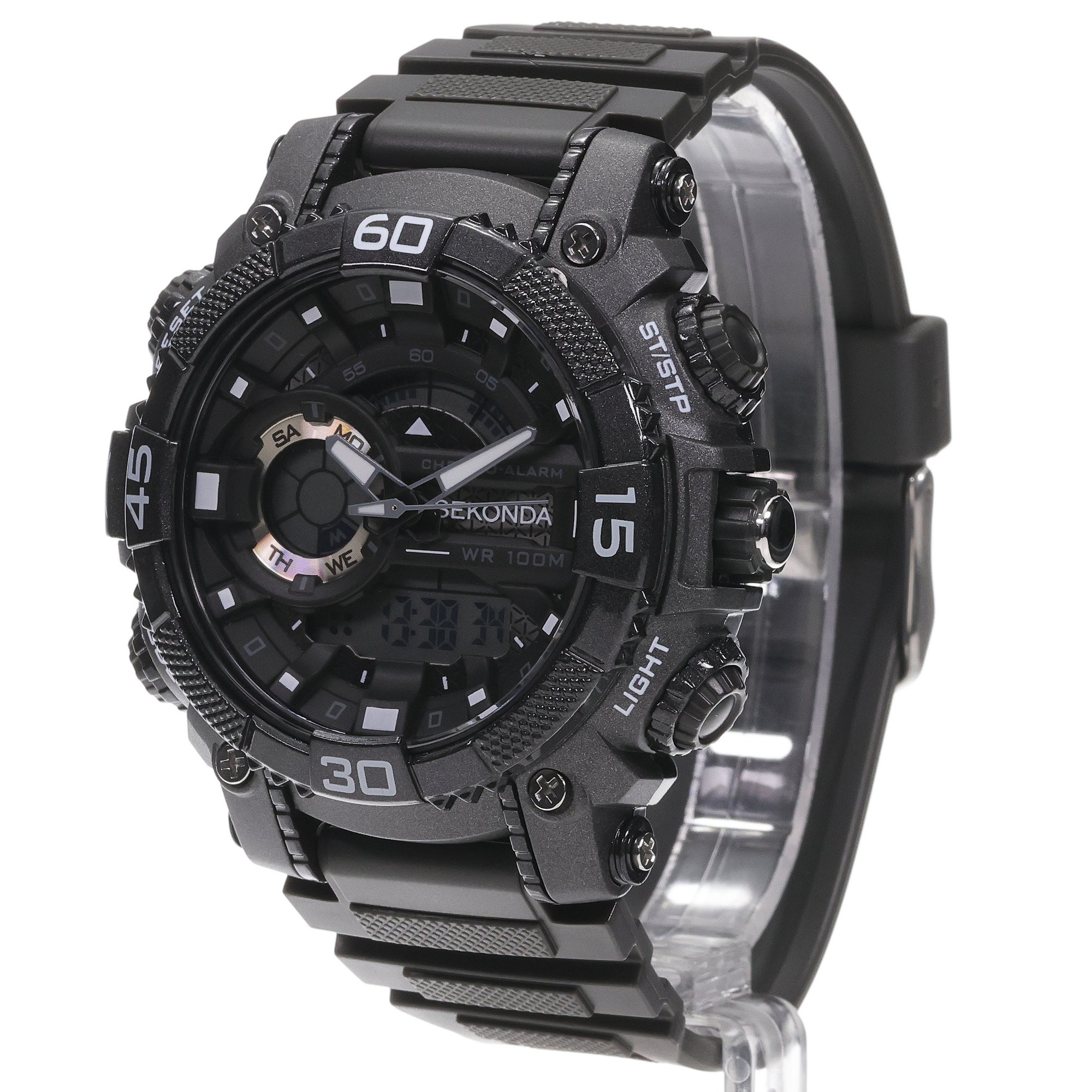 Sekonda 30168 Digital zegarek męski sportowy z tworzywa sztucznego - miniatura 2