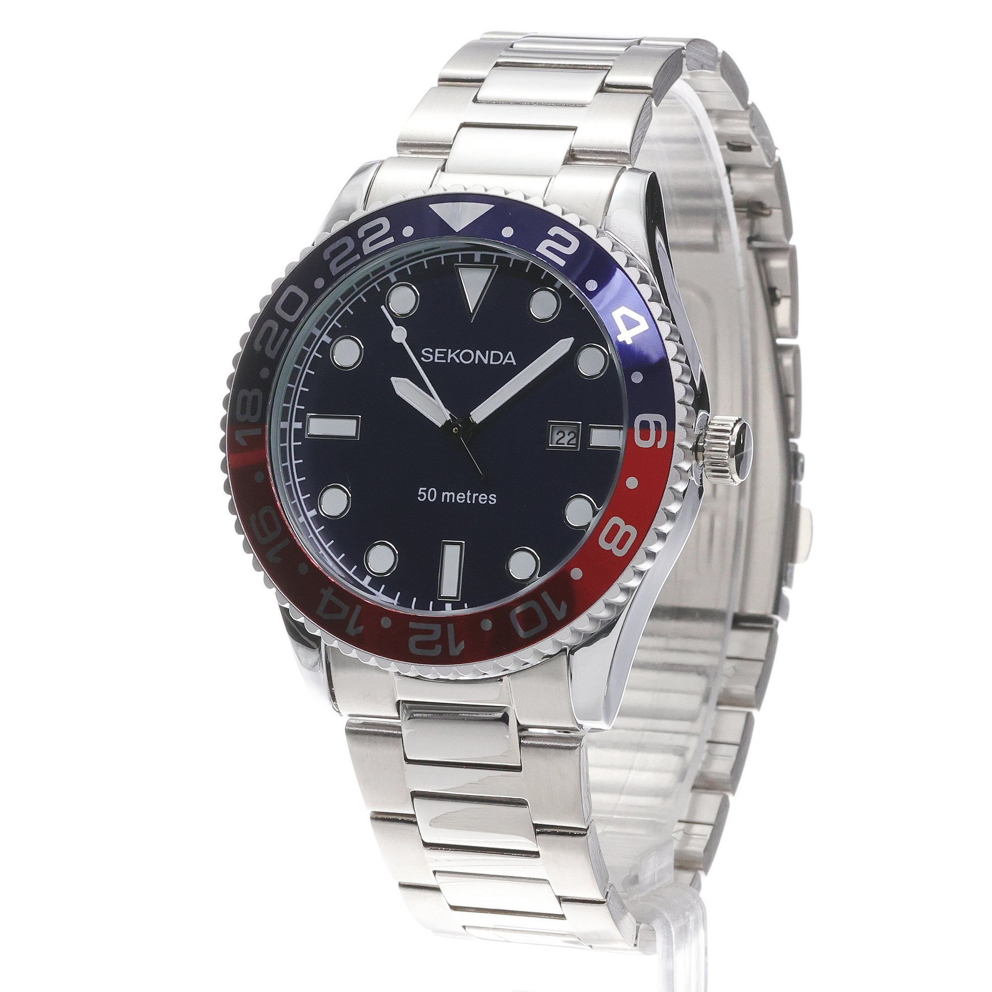 Sekonda 30196 zegarek męski klasyczny Dive bransoleta - miniatura 2