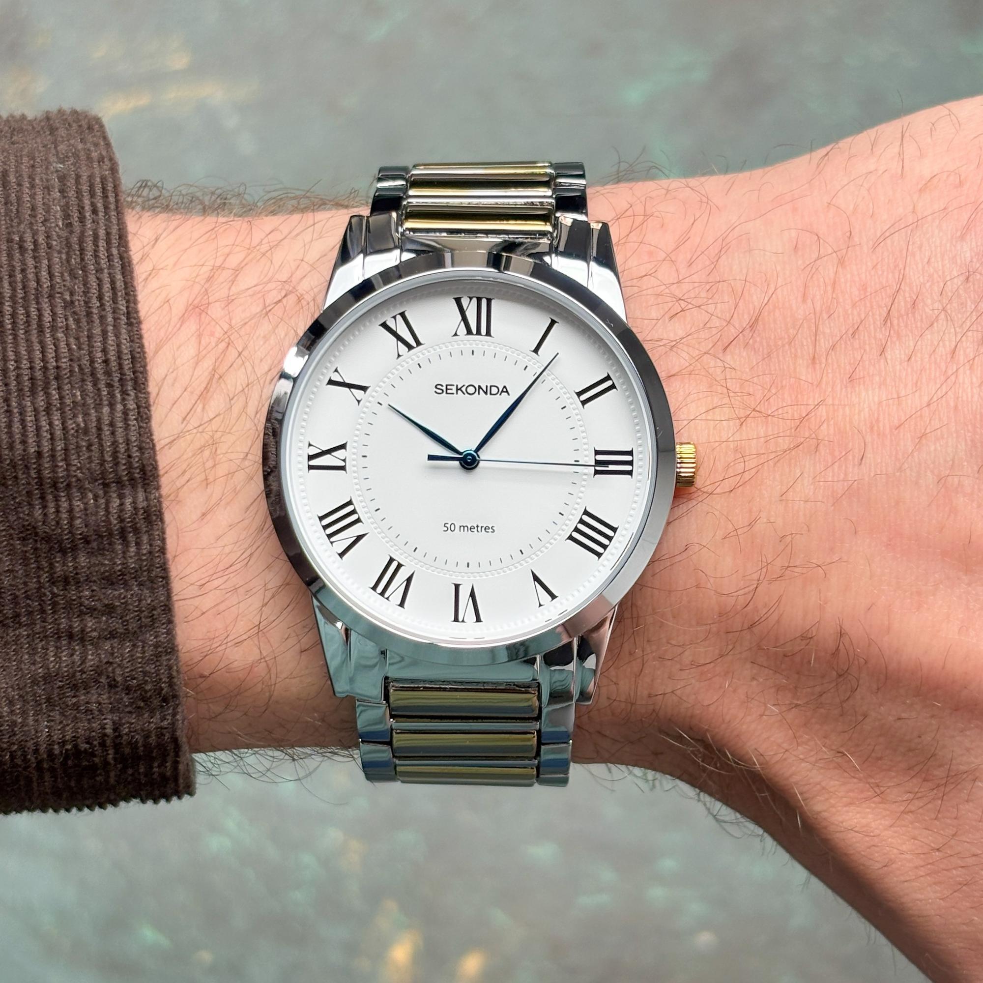 Sekonda 30248 zegarek męski klasyczny Sekonda bransoleta