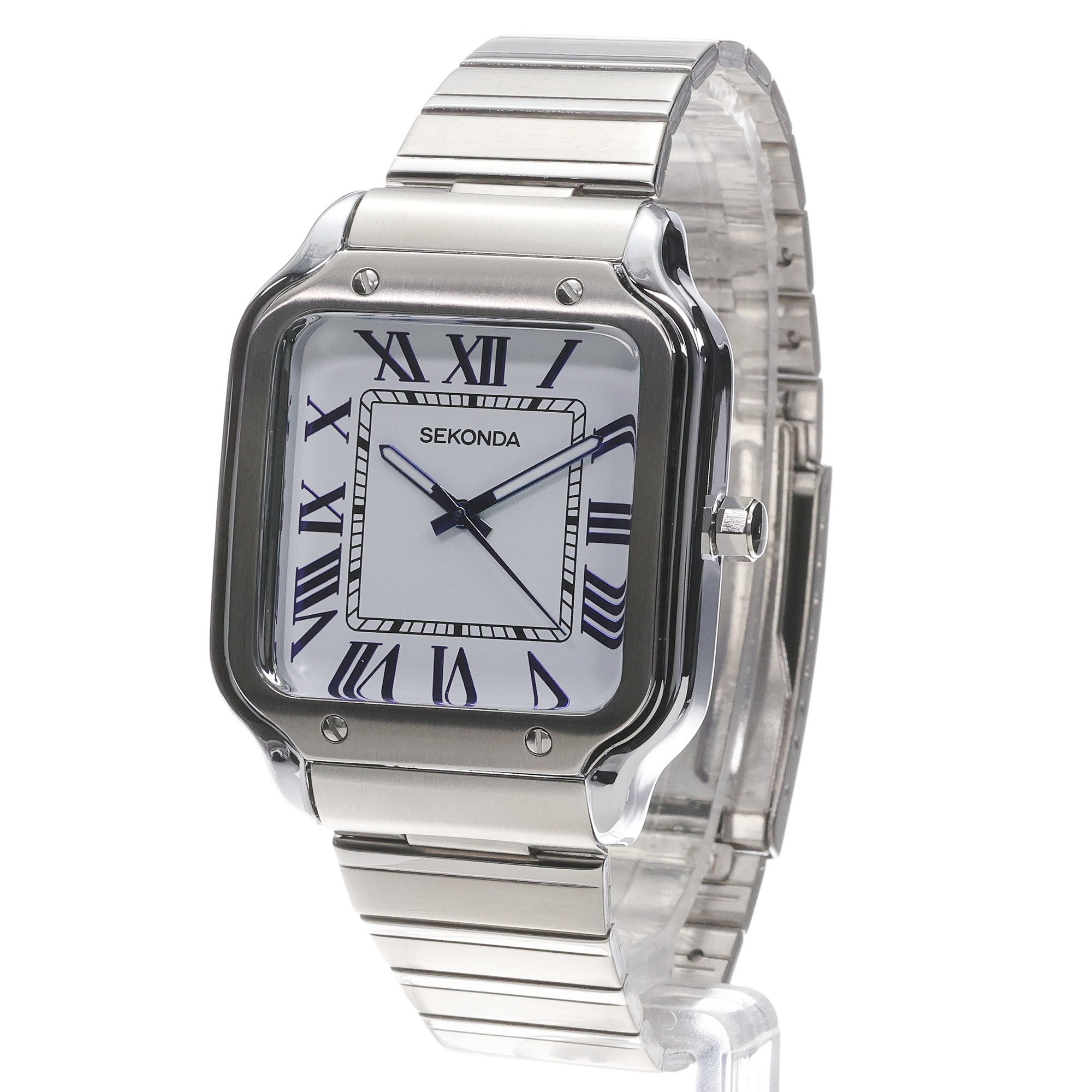 Sekonda 30285 Classic Rene Classic klasyczny zegarek srebrny - miniatura 2