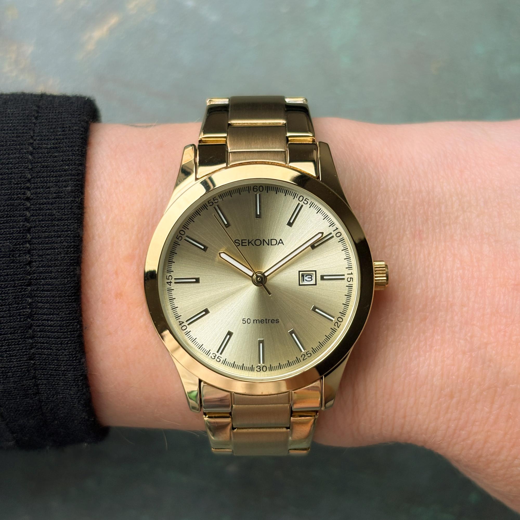 Sekonda 40428 zegarek damski Classic złoty