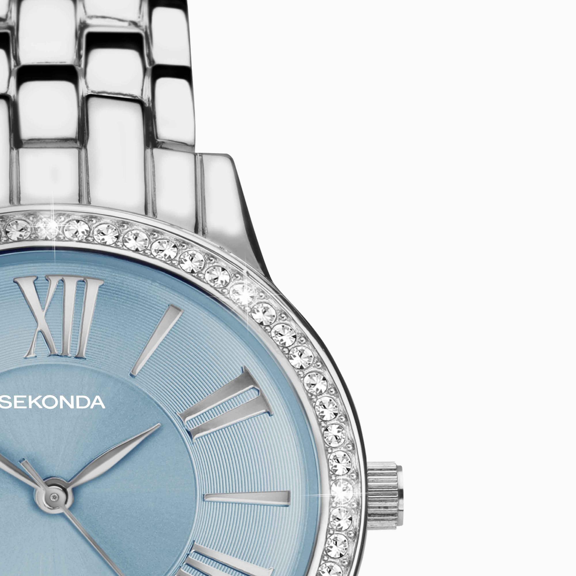 Sekonda 40478 zegarek srebrny klasyczny Dress bransoleta - miniatura 8