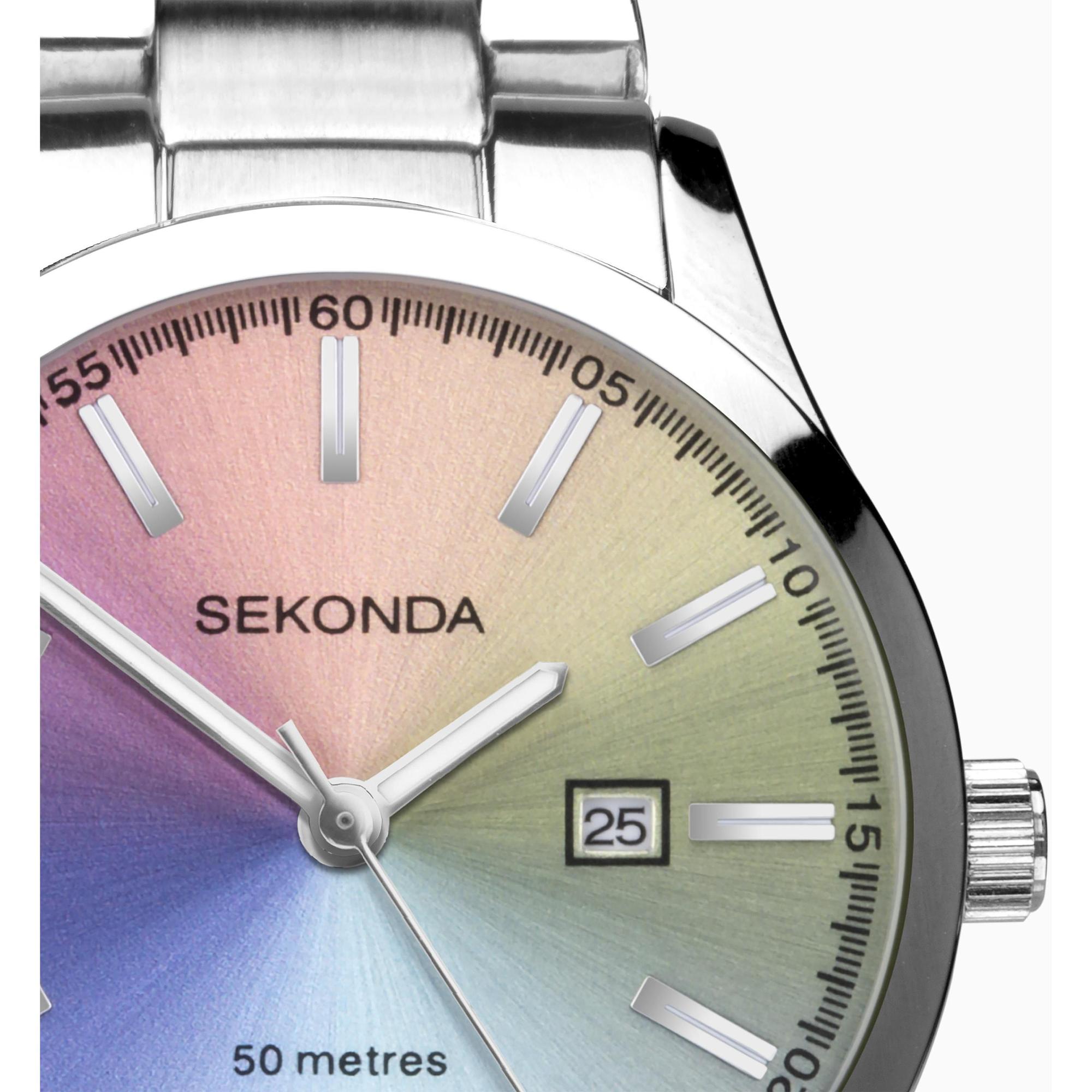 Sekonda 40534 zegarek srebrny klasyczny Classic bransoleta - miniatura 9