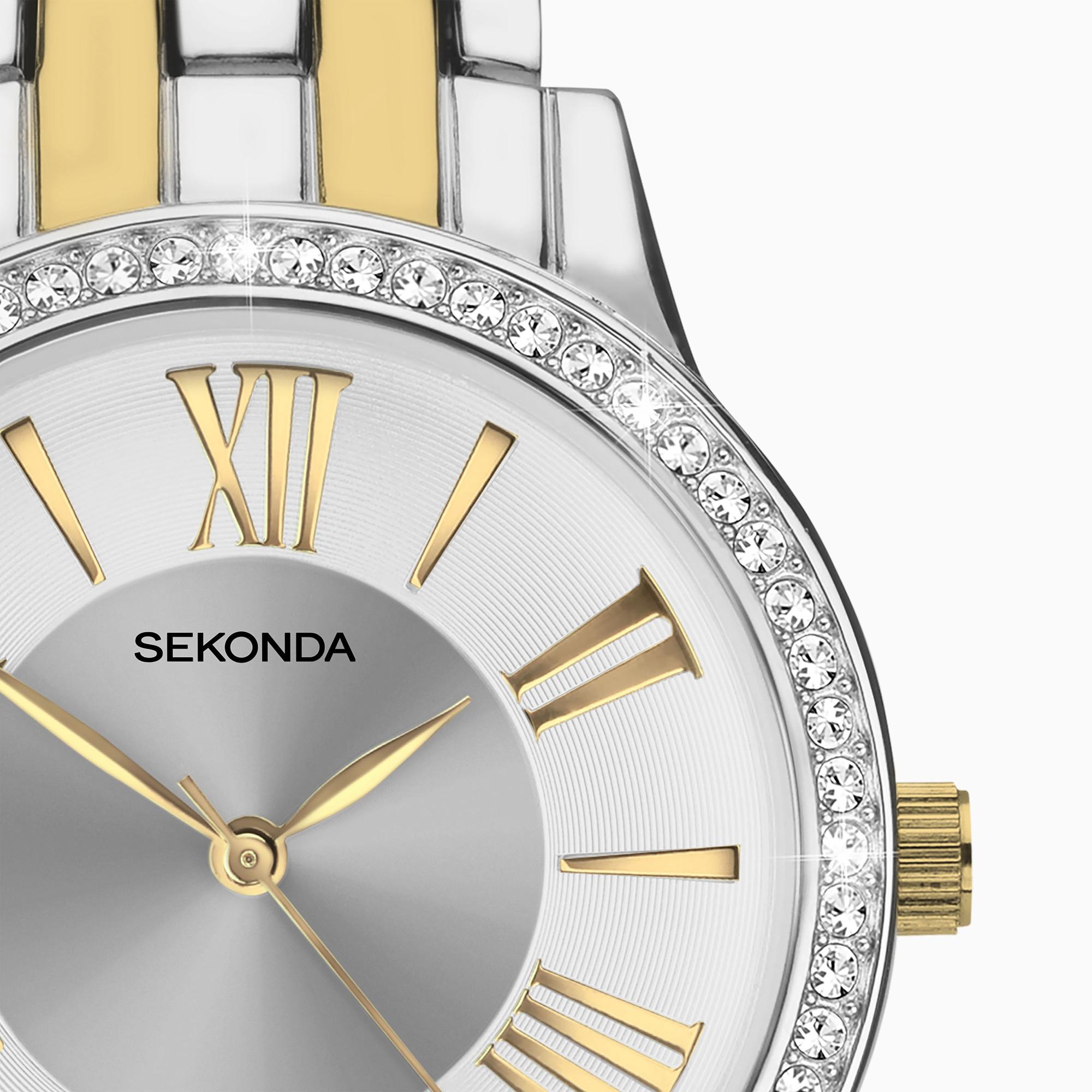 Sekonda 40561 zegarek srebrny klasyczny Dress bransoleta - miniatura 5