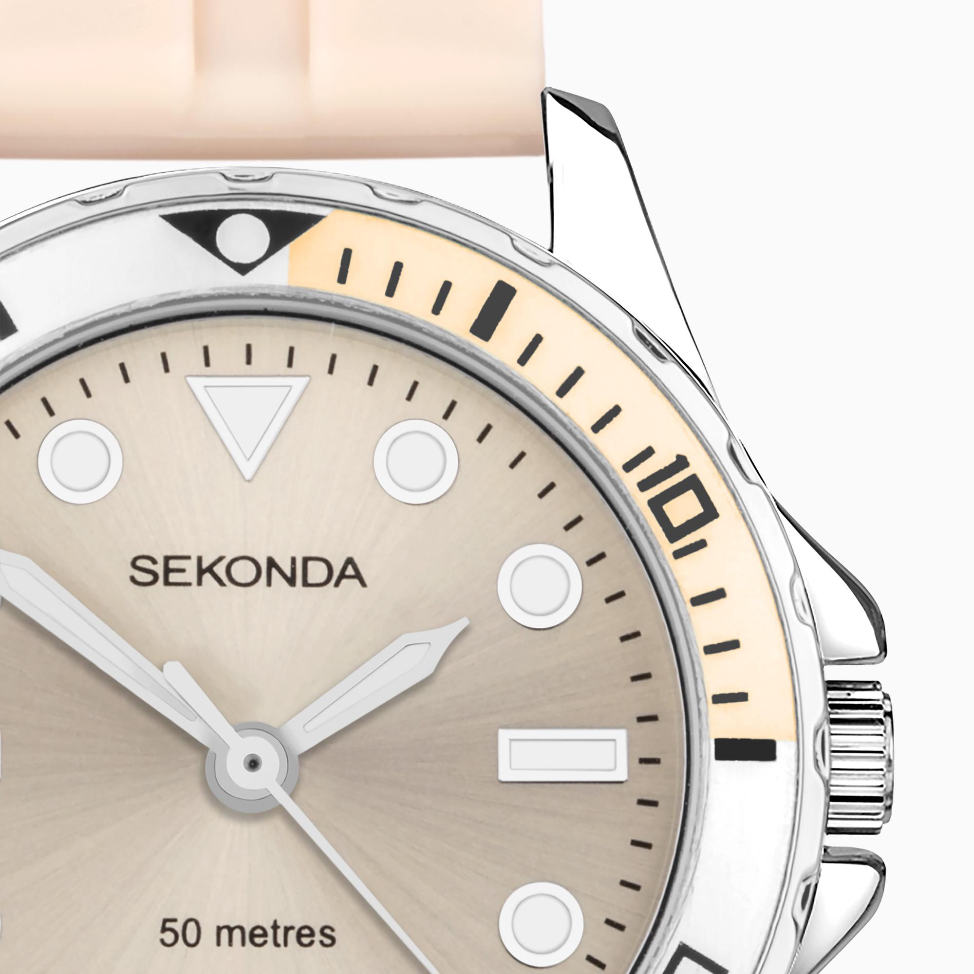 Sekonda 40568 zegarek srebrny Sports pasek