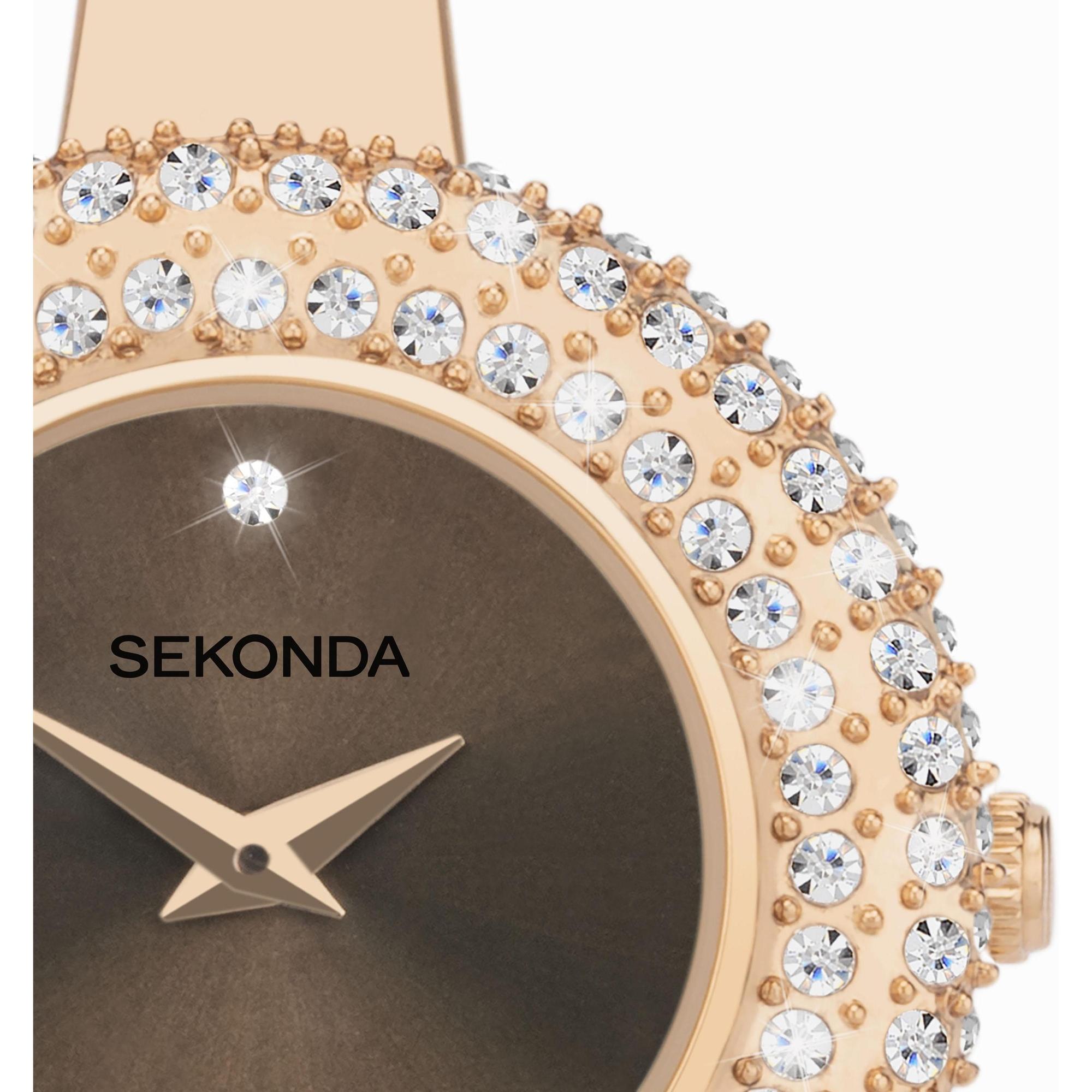 Sekonda 40589 zegarek różowe złoto fashion-modowy Dress bransoleta - miniatura 8