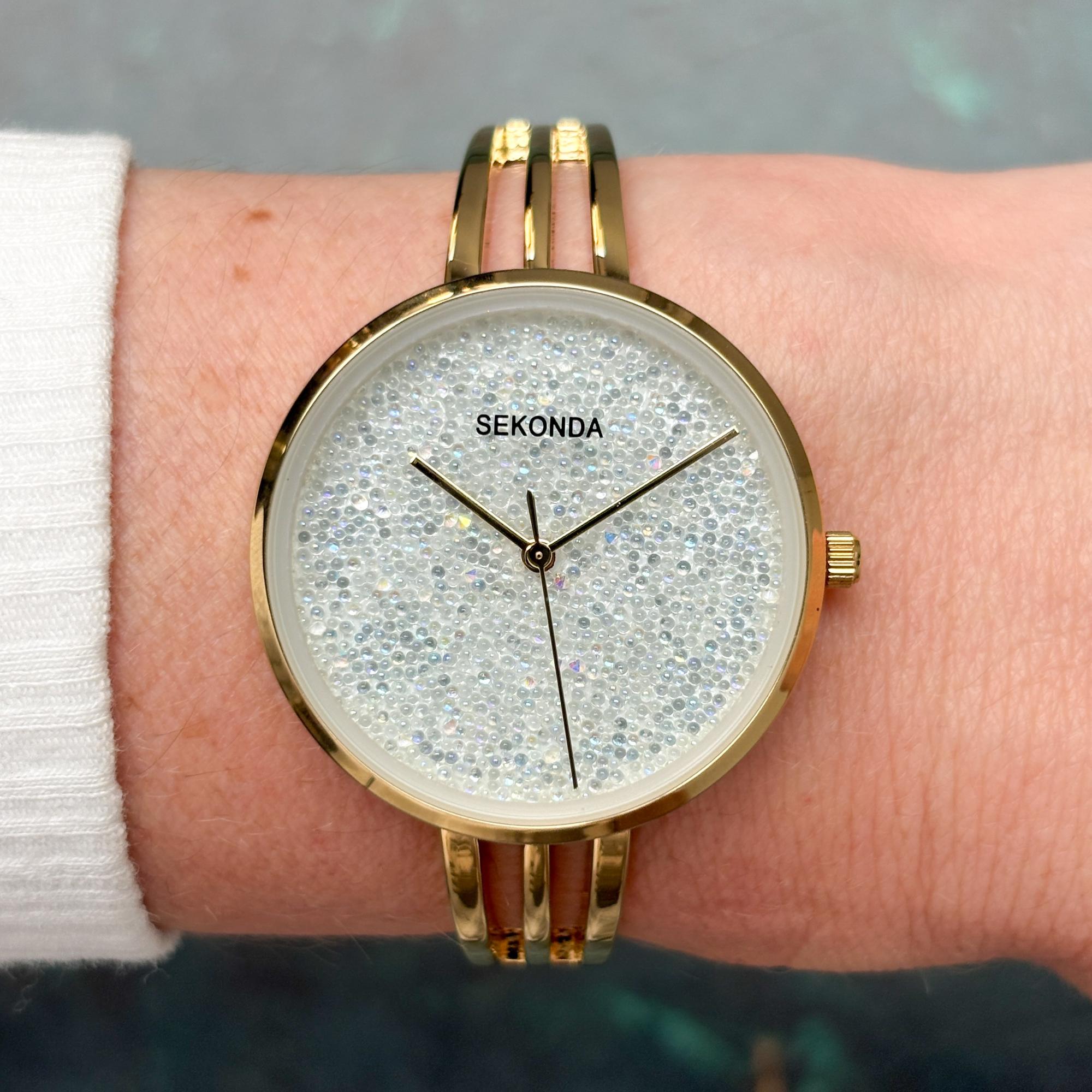 Sekonda 40591 Dress fashion-modowy zegarek złoty - miniatura 9