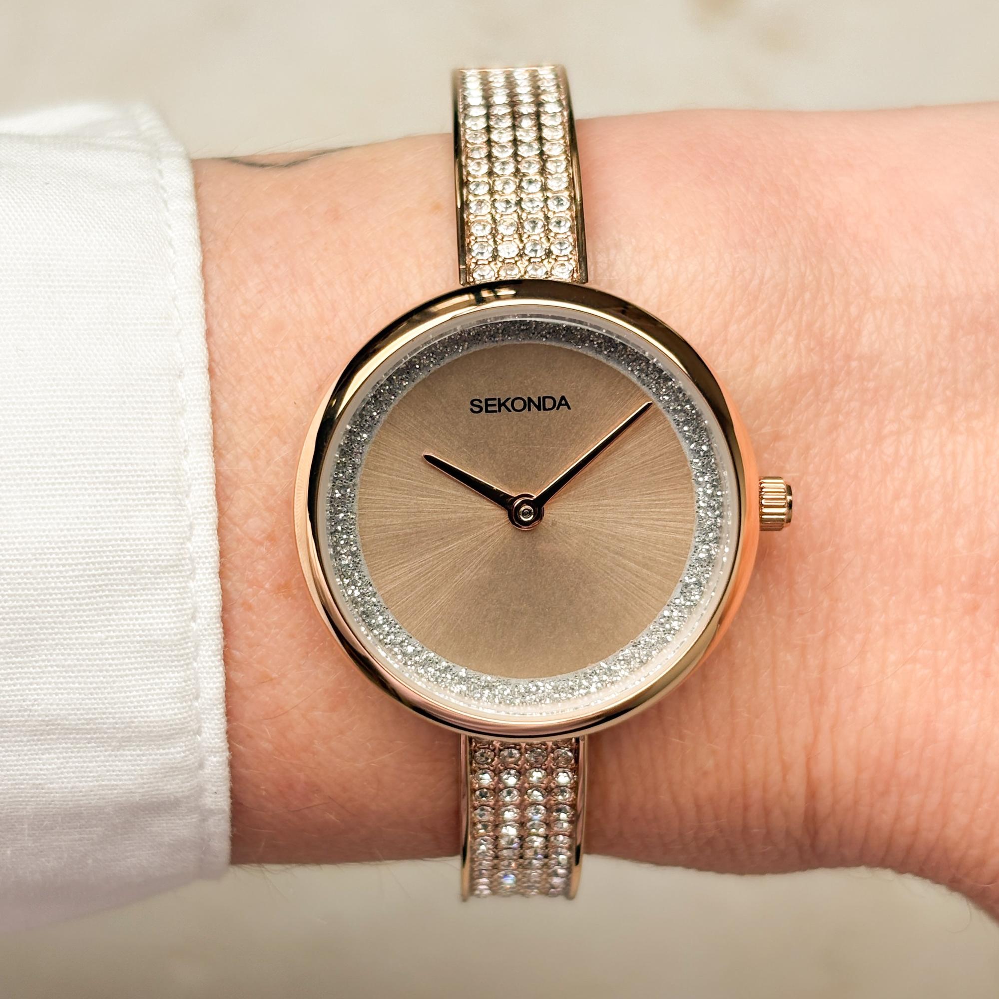 Sekonda 40599 Dress fashion-modowy zegarek różowe złoto - miniatura 9
