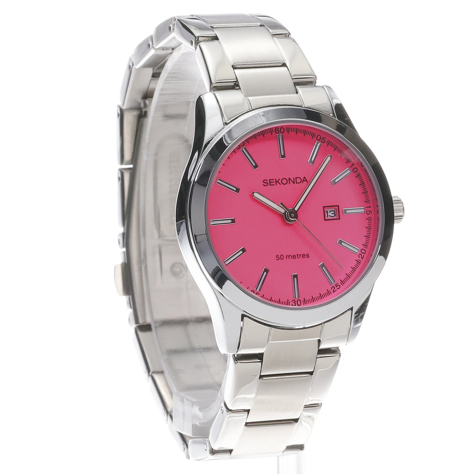 Sekonda 40613 zegarek srebrny klasyczny Classic bransoleta - miniatura 3