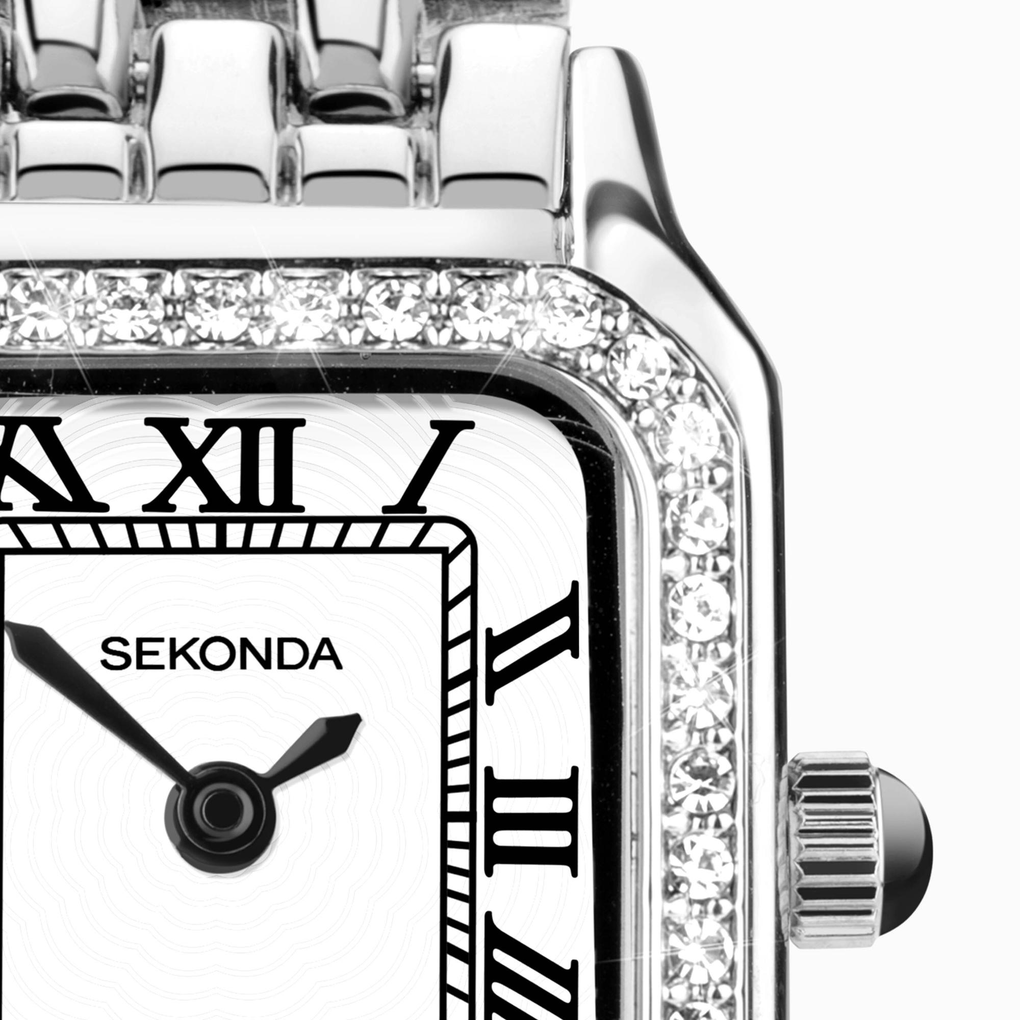 Sekonda 40655 zegarek srebrny klasyczny Classic bransoleta - miniatura 8