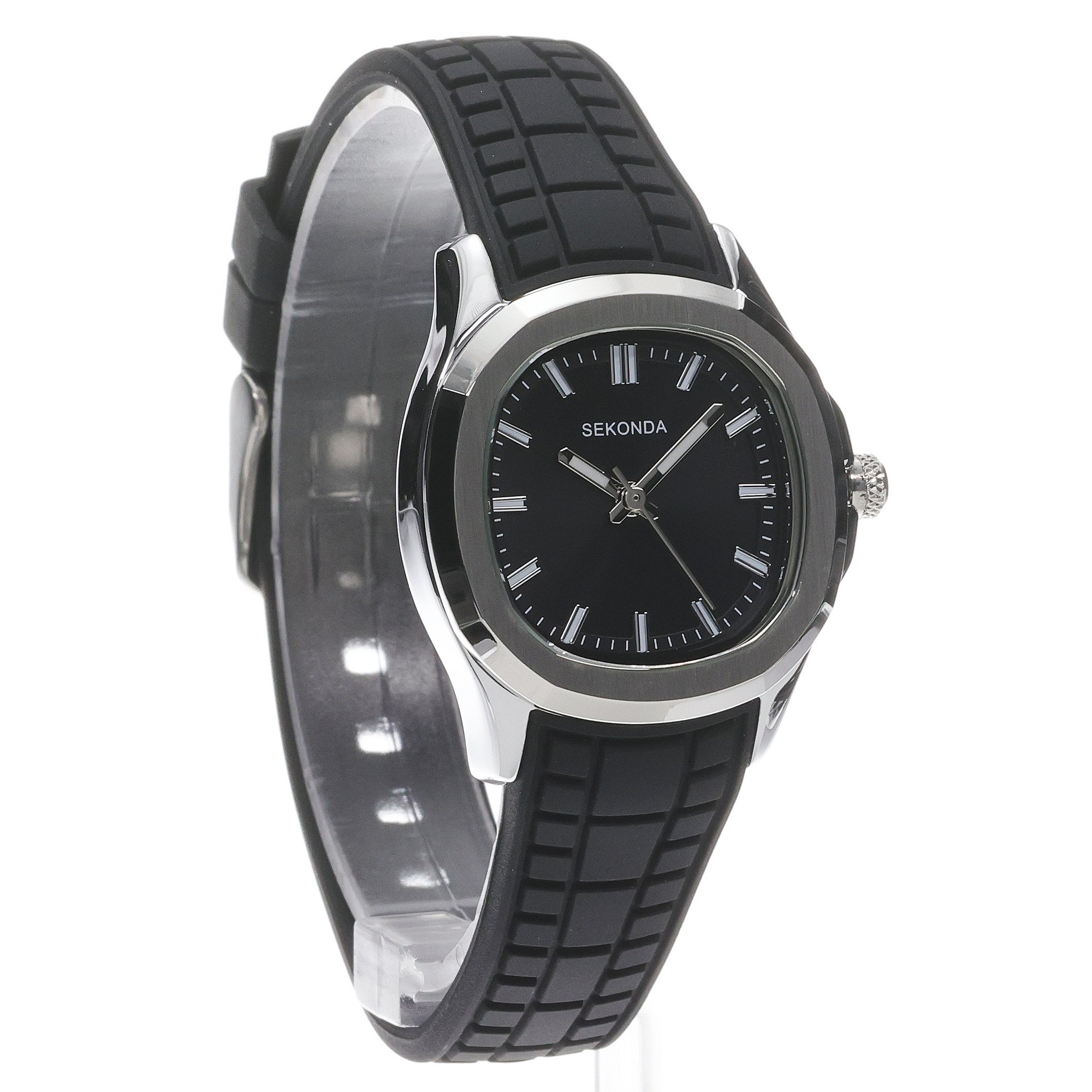 Sekonda 40727 zegarek srebrny klasyczny Dress pasek - miniatura 3