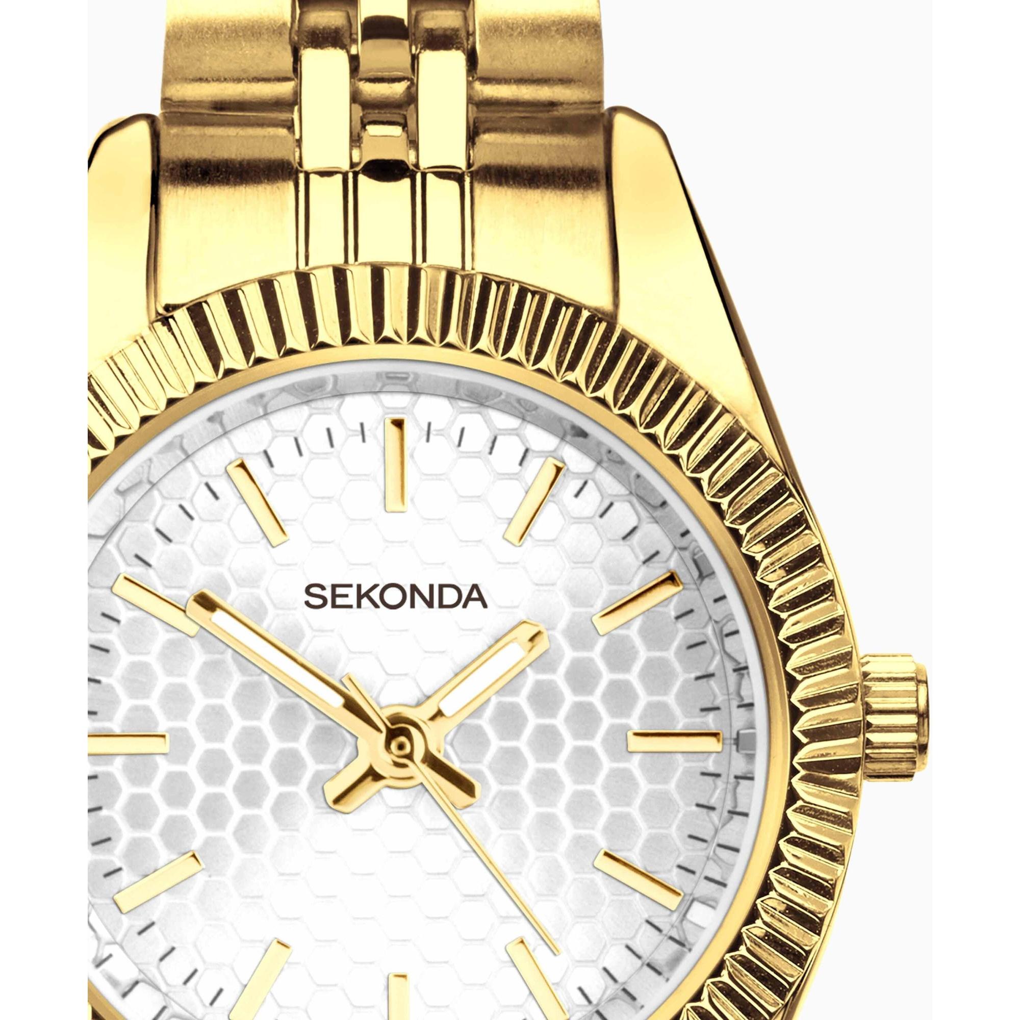 Sekonda 40729 zegarek złoty klasyczny Classic bransoleta - miniatura 9