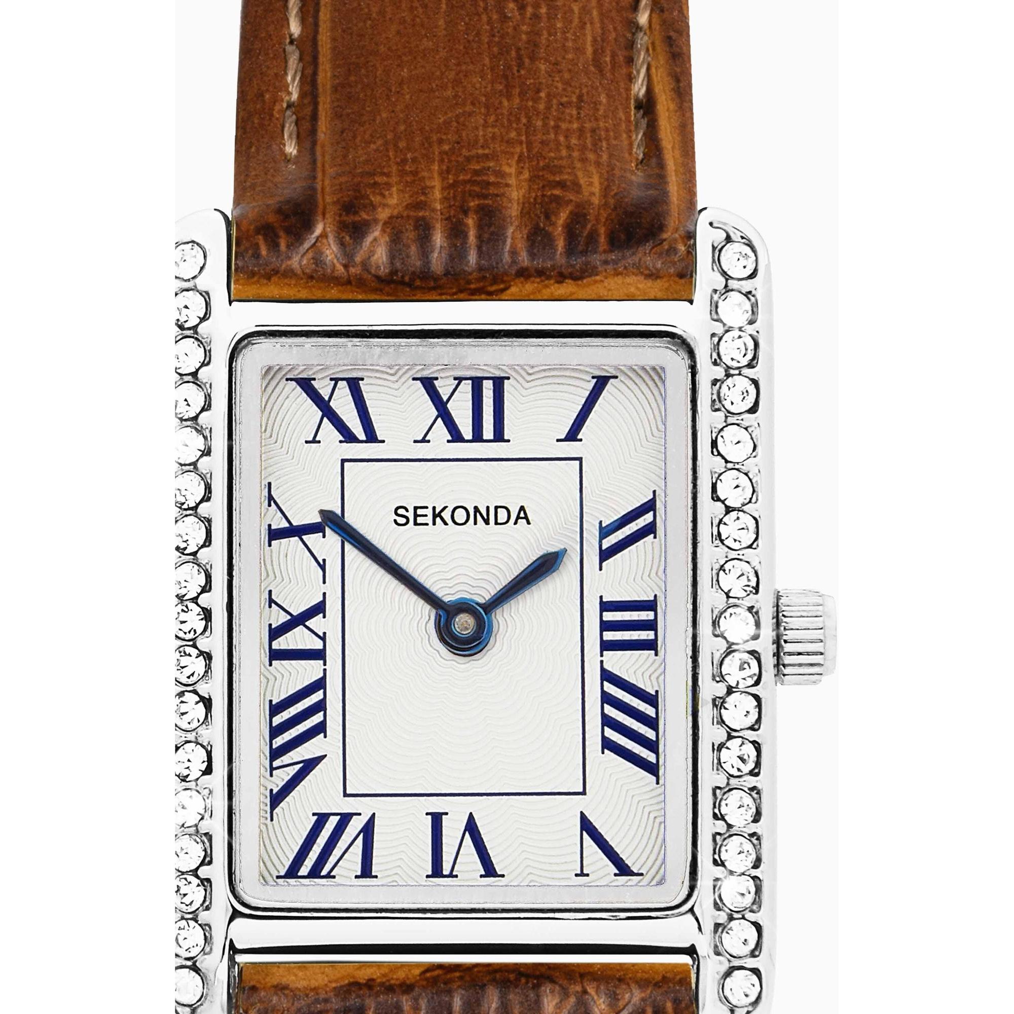 Sekonda 40736 zegarek srebrny klasyczny Classic pasek - miniatura 8