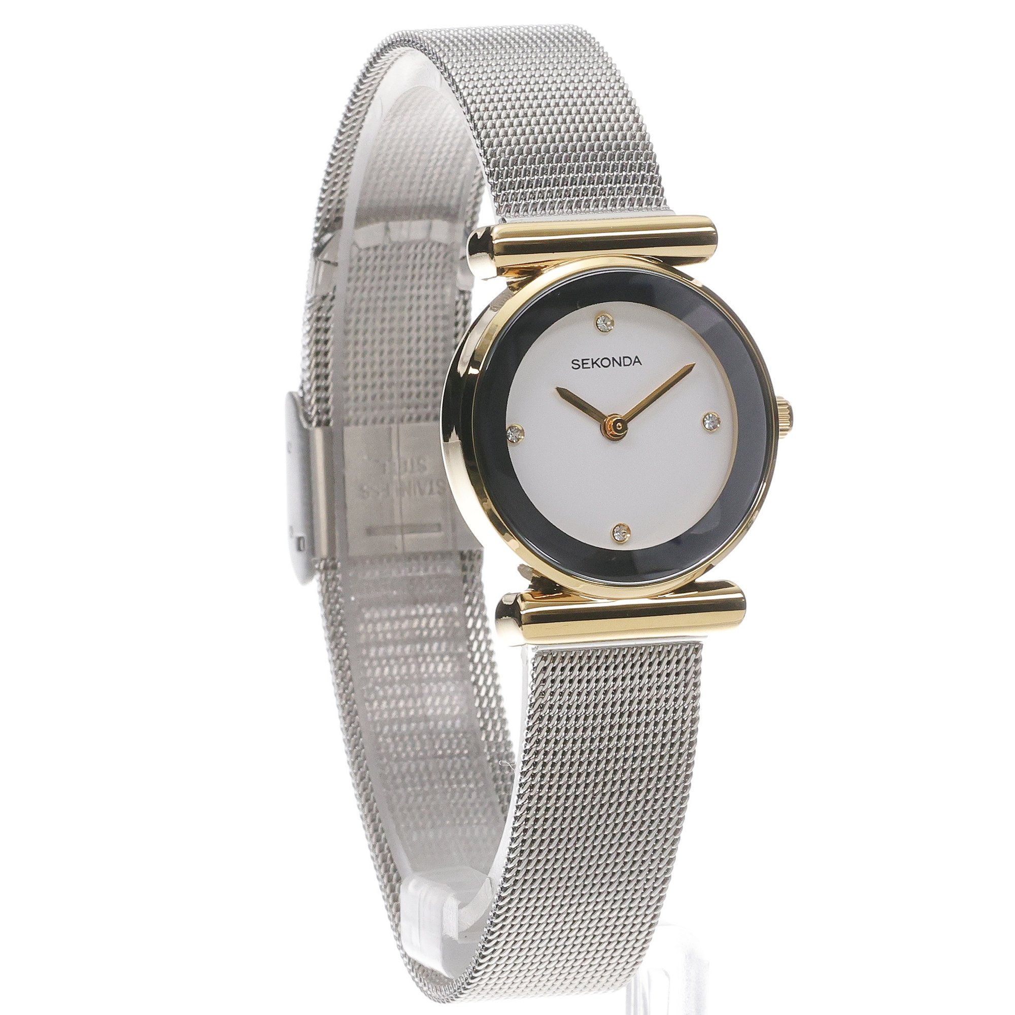 Sekonda 4887 zegarek złoty klasyczny Dress bransoleta