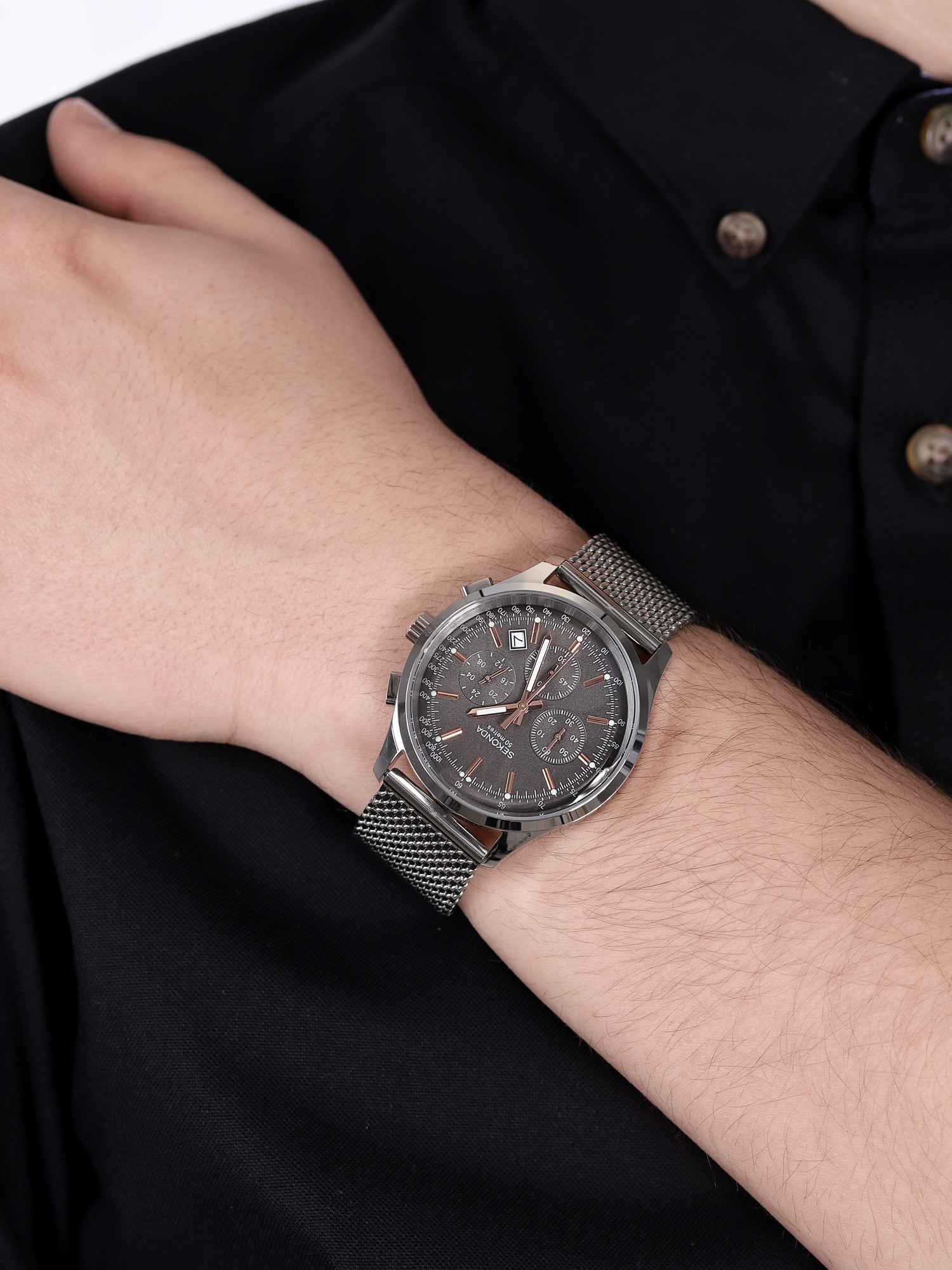 Sekonda SEK.1490 zegarek elegancki Chronograph - miniatura 3