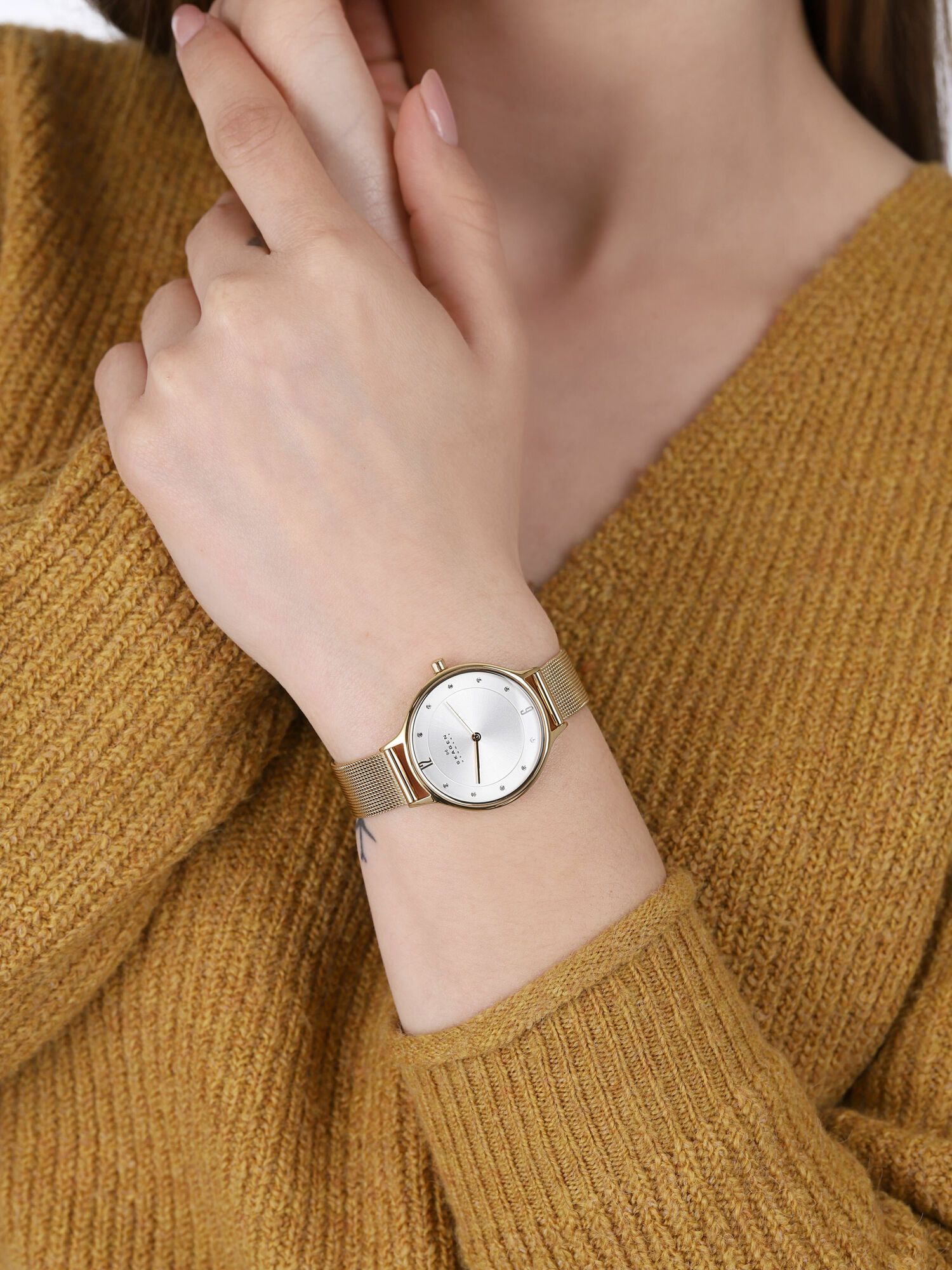 Skagen SKW2150 zegarek damski Anita złoty