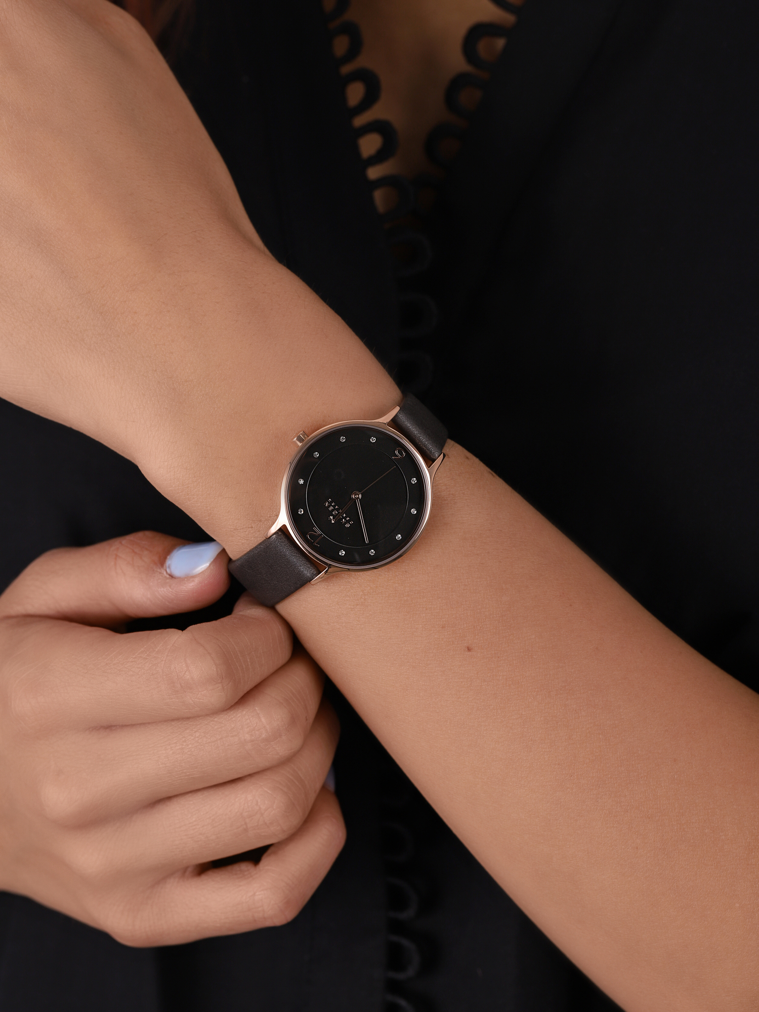 Skagen SKW2267 zegarek różowe złoto klasyczny Anita pasek
