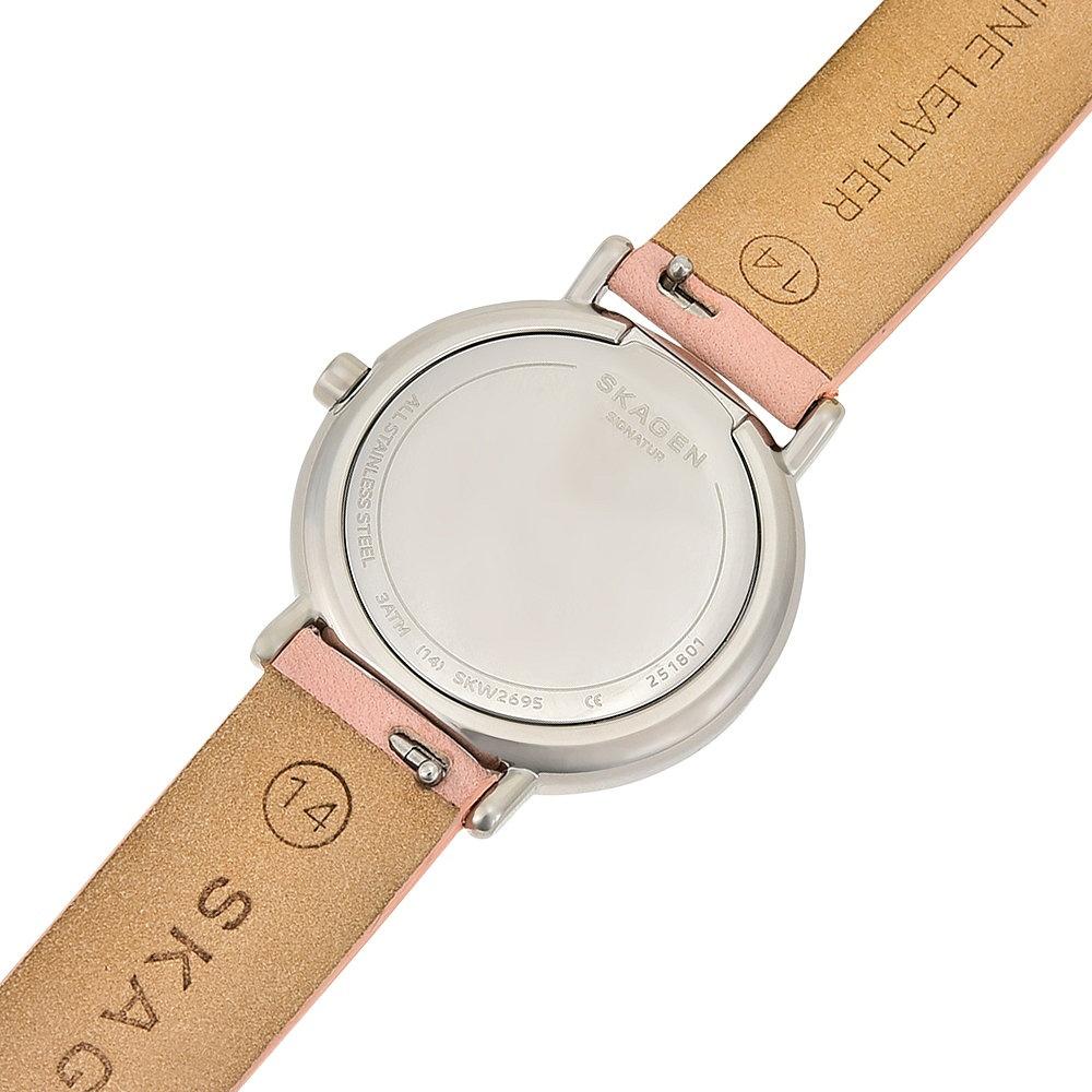 Skagen SKW2695 zegarek srebrny klasyczny Signatur pasek - miniatura 5