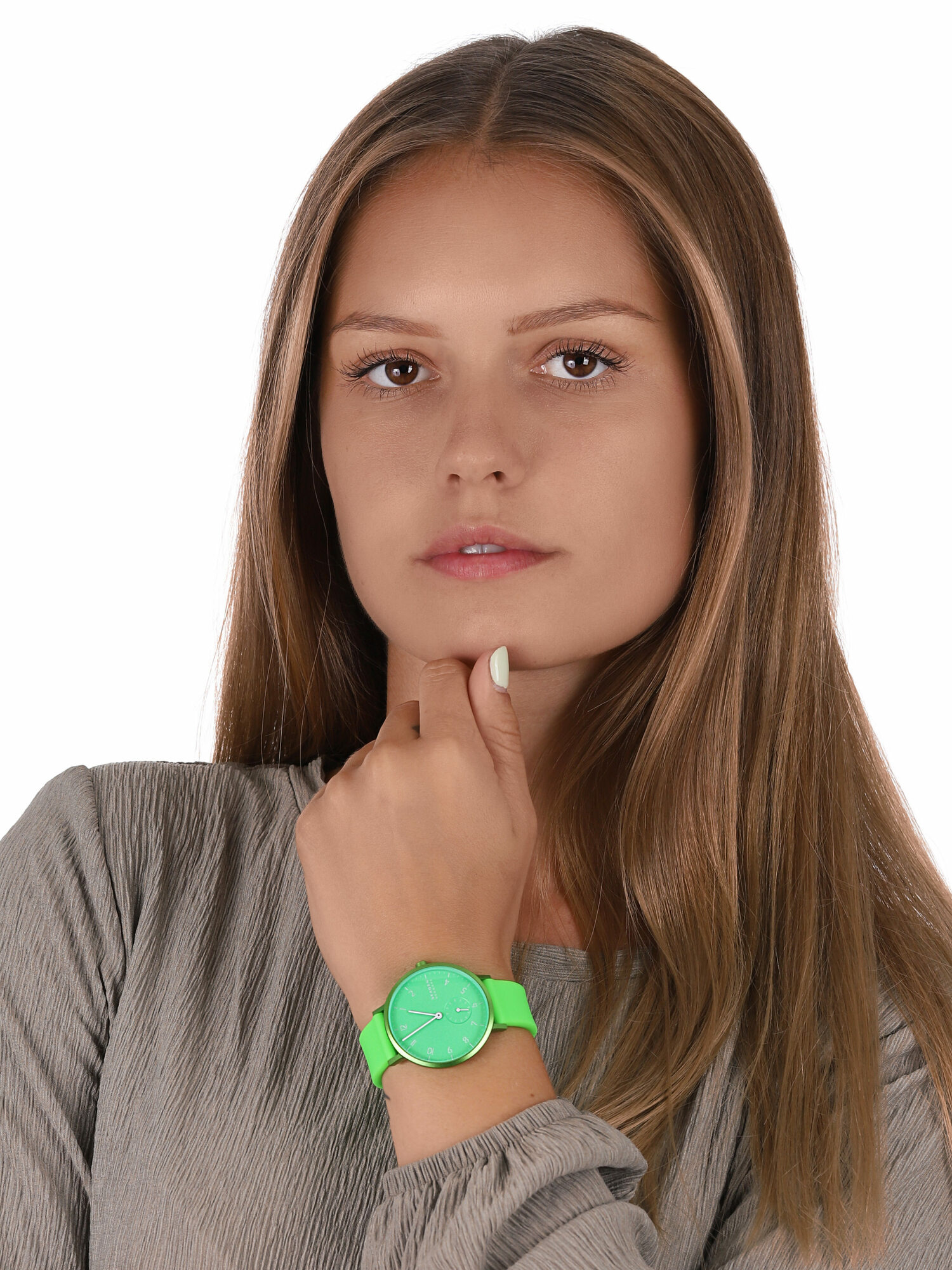 Skagen SKW2819 zegarek zielony klasyczny Aaren pasek - miniatura 2
