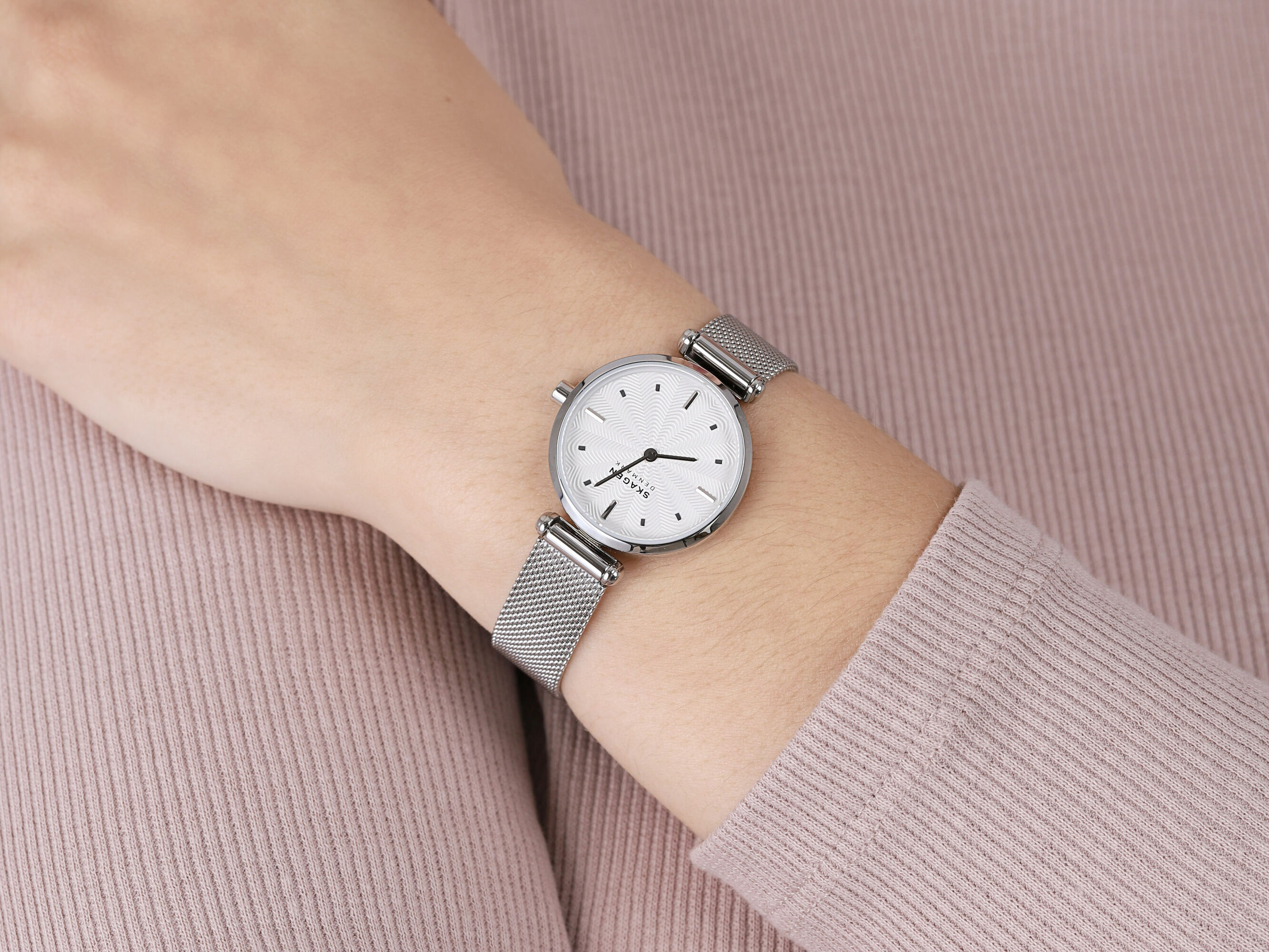 Skagen SKW2956 zegarek srebrny klasyczny Amberline bransoleta - miniatura 4