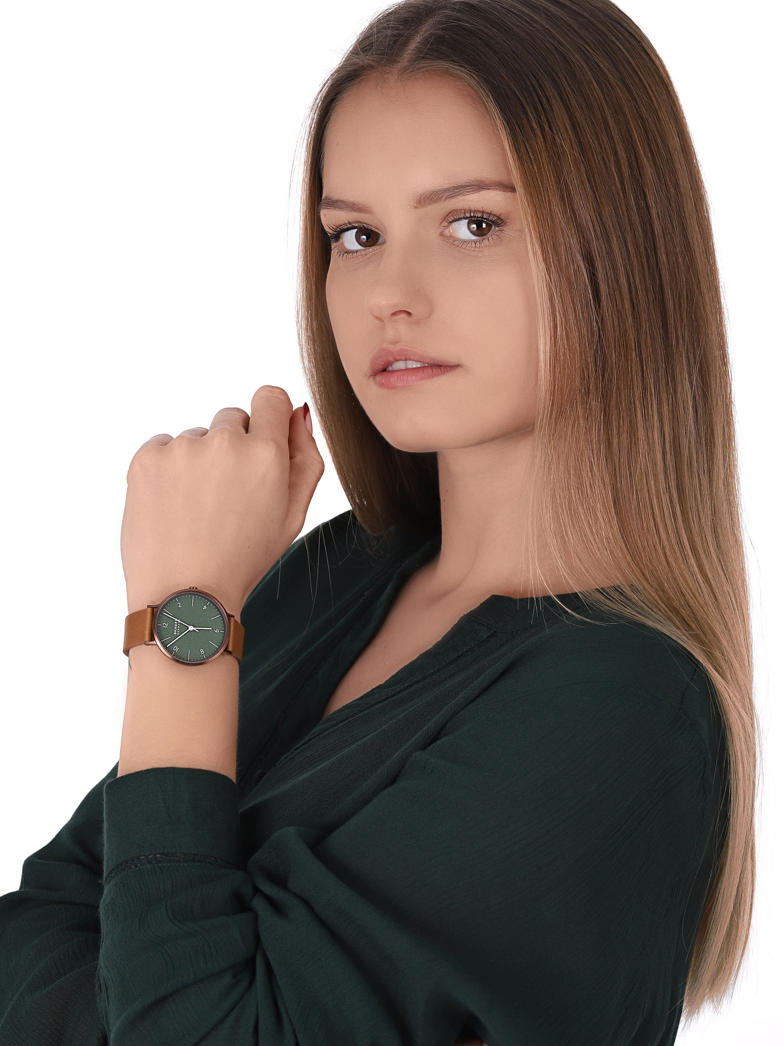Skagen SKW2973 zegarek brązowy klasyczny Aaren pasek - miniatura 2