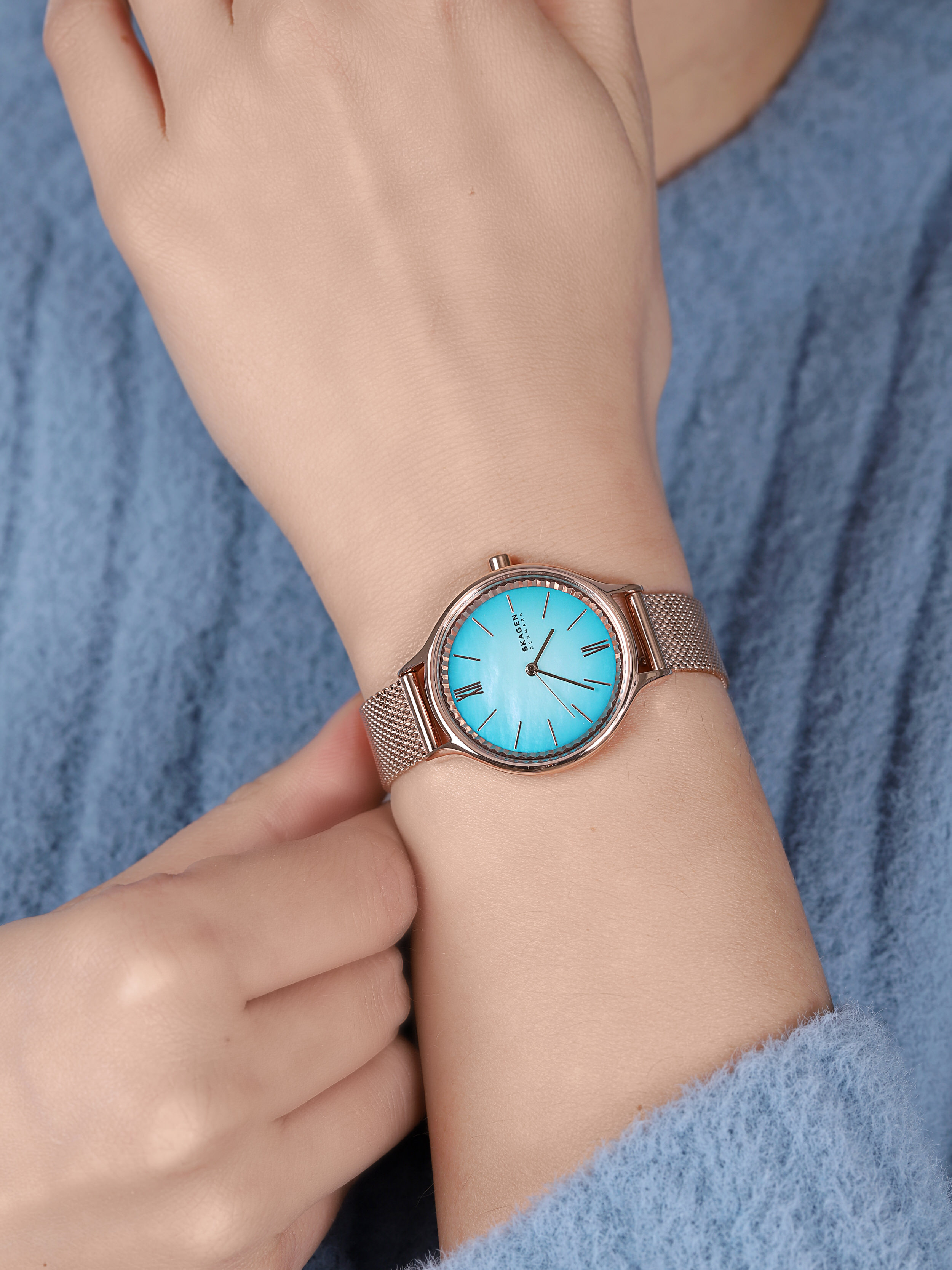 Skagen SKW2977 zegarek różowe złoto klasyczny Anita bransoleta - miniatura 3