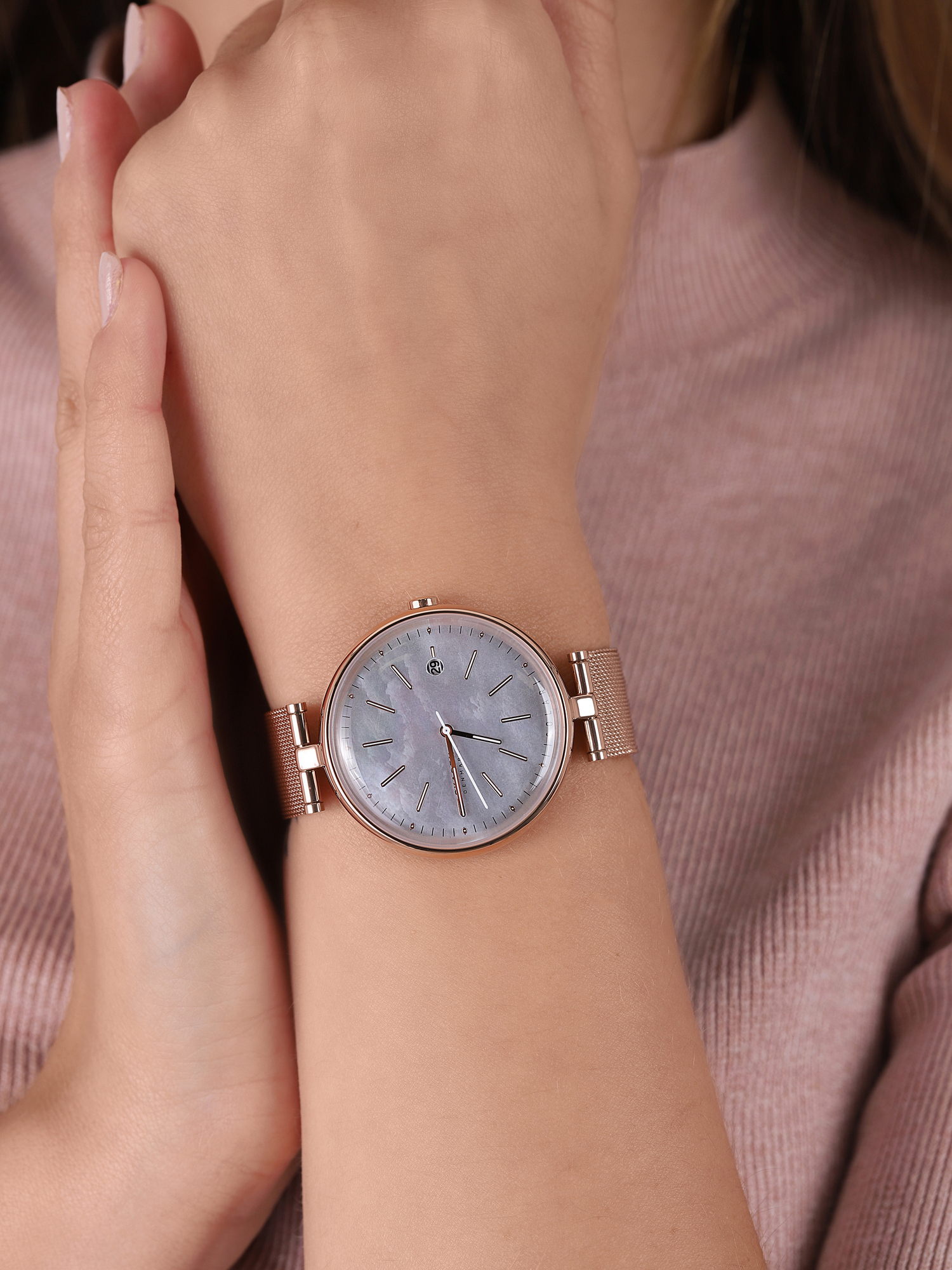 Skagen SKW2980 zegarek różowe złoto klasyczny Karolina bransoleta - miniatura 3