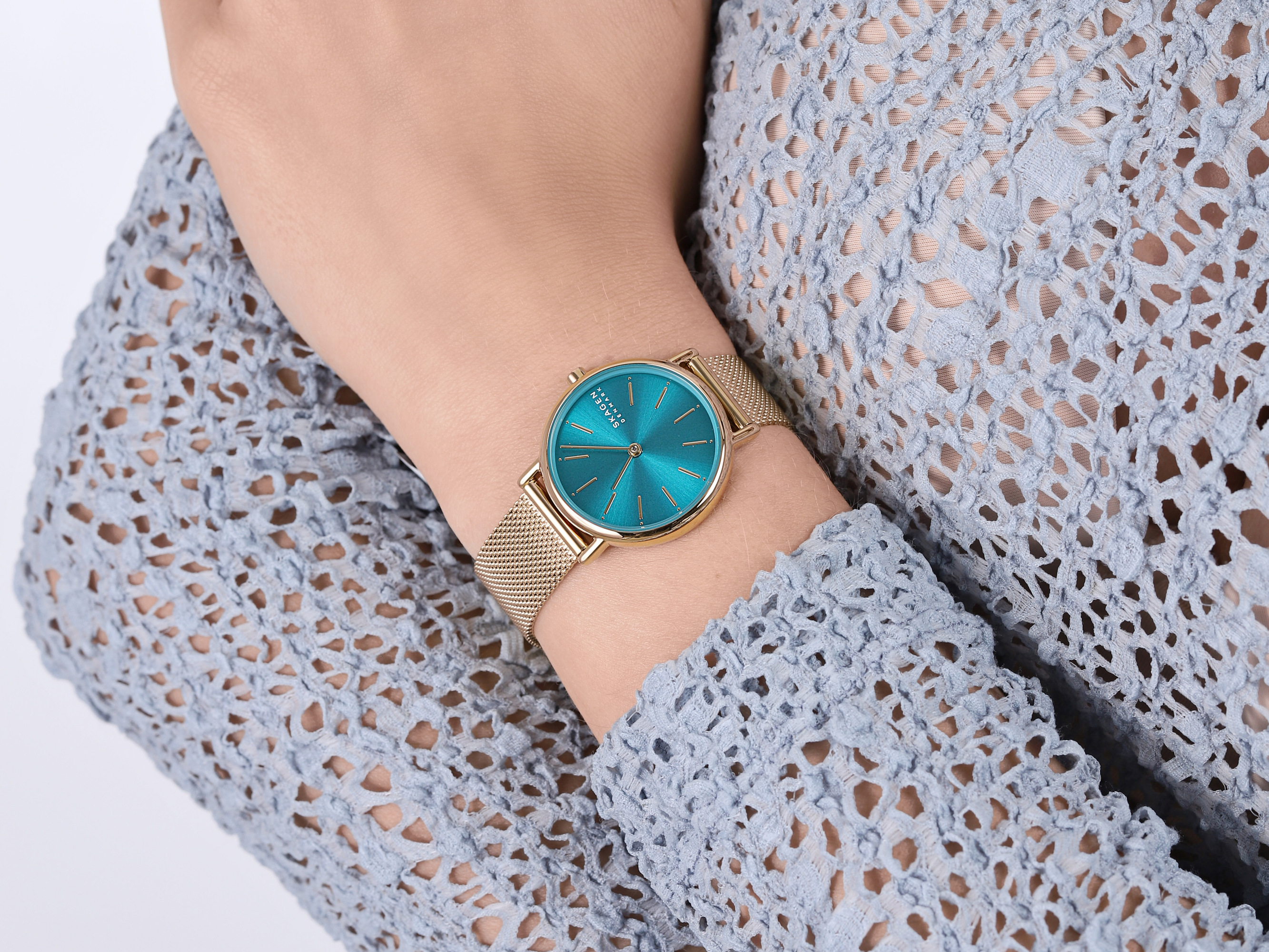 Skagen SKW2984 zegarek złoty klasyczny Signatur bransoleta - miniatura 4