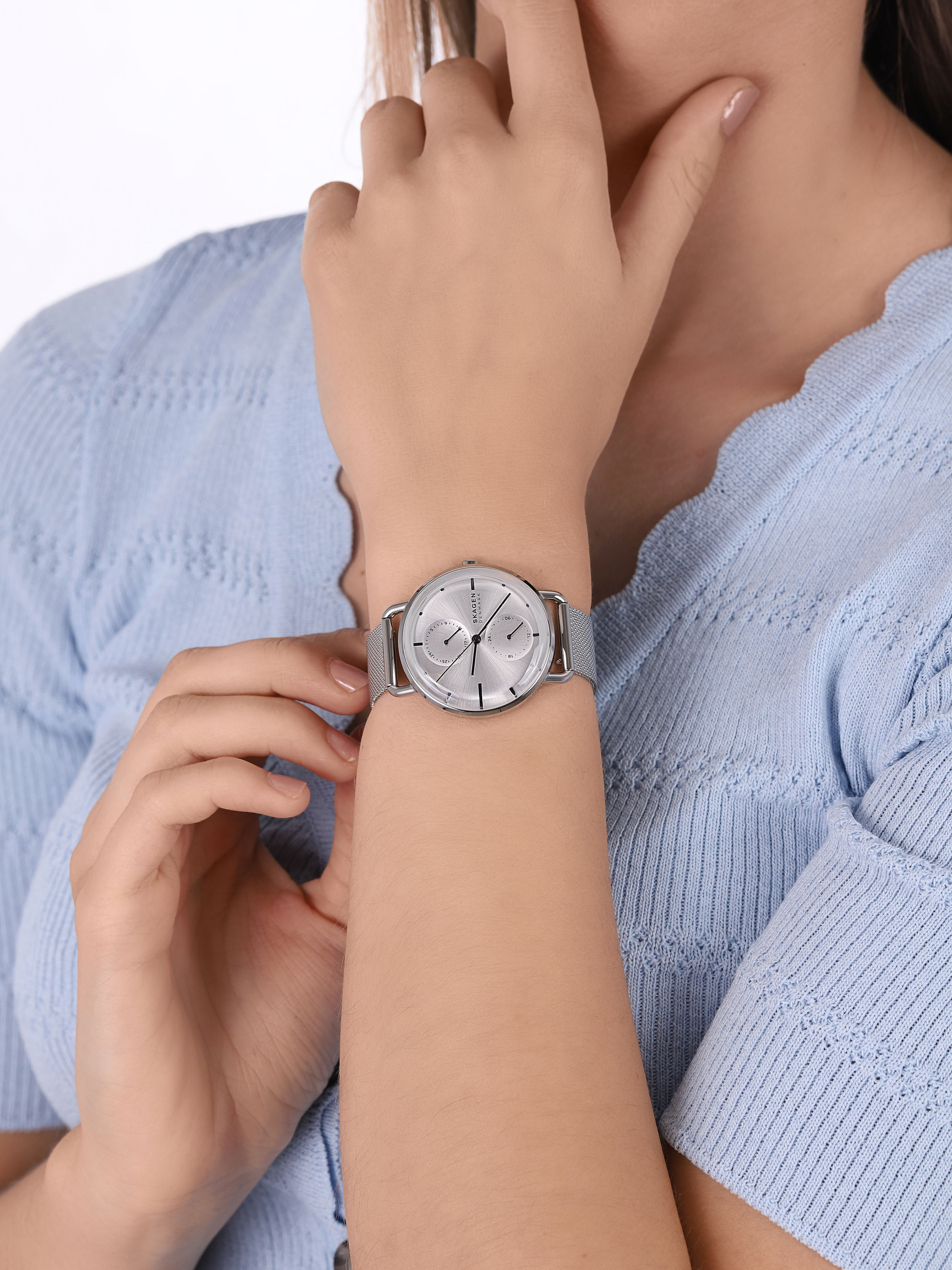 Skagen SKW2985 zegarek srebrny klasyczny Horisont bransoleta - miniatura 3