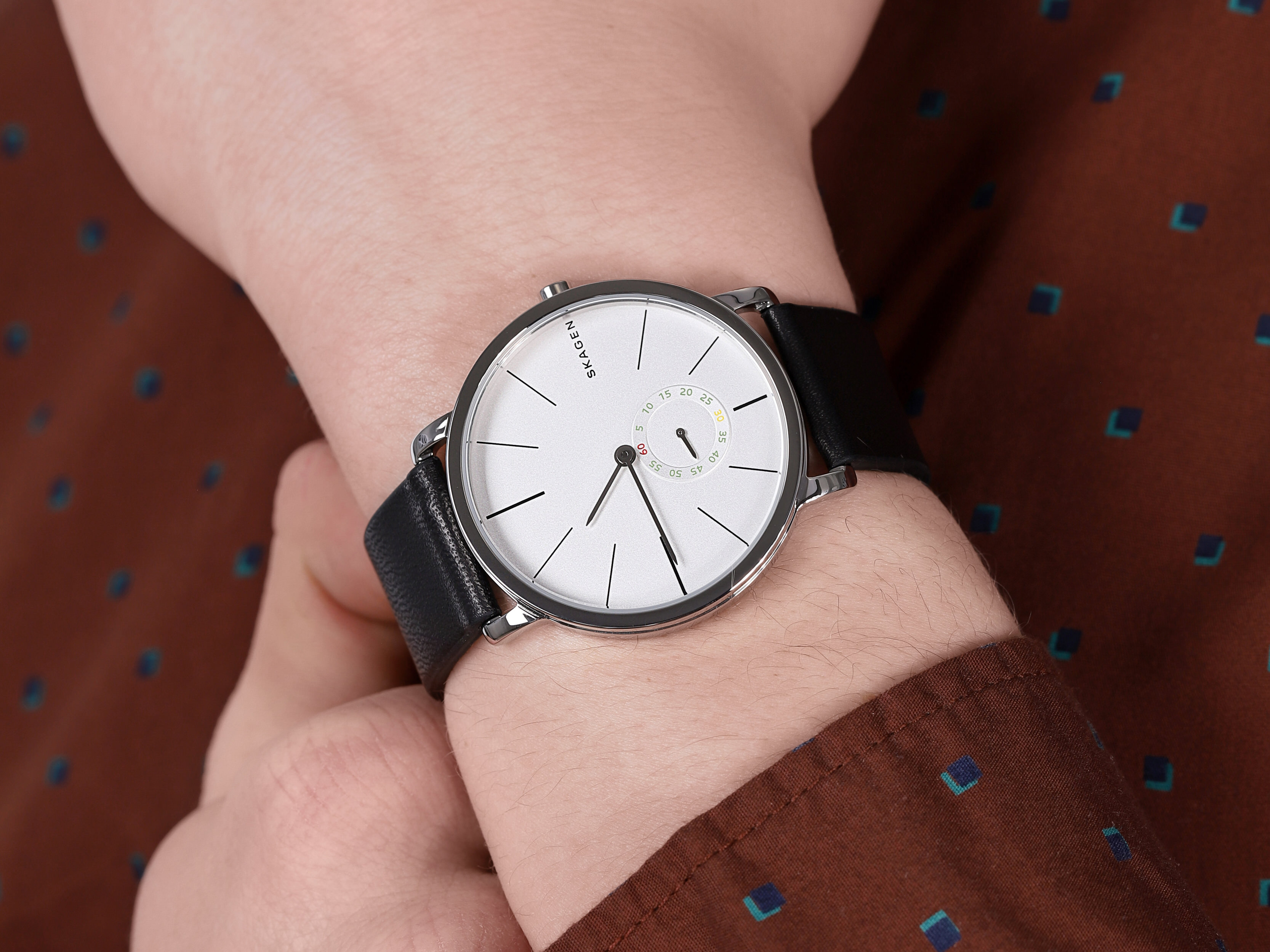 Skagen SKW6274 zegarek srebrny klasyczny Hagen pasek - miniatura 4