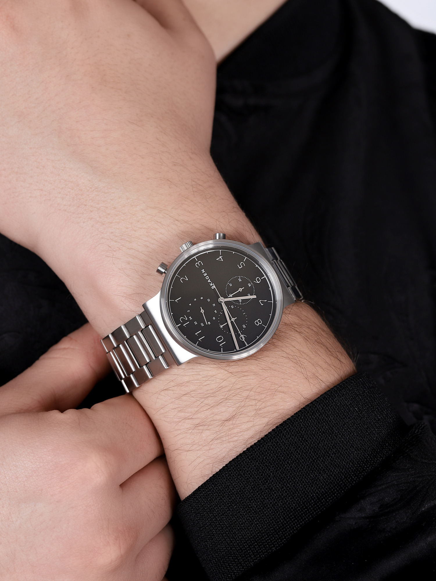 Skagen SKW6360 zegarek srebrny klasyczny Ancher bransoleta - miniatura 3