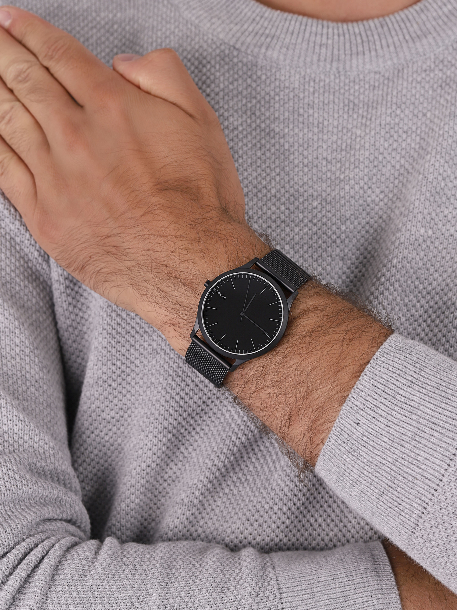 Skagen SKW6422 zegarek czarny klasyczny Jorn bransoleta - miniatura 3
