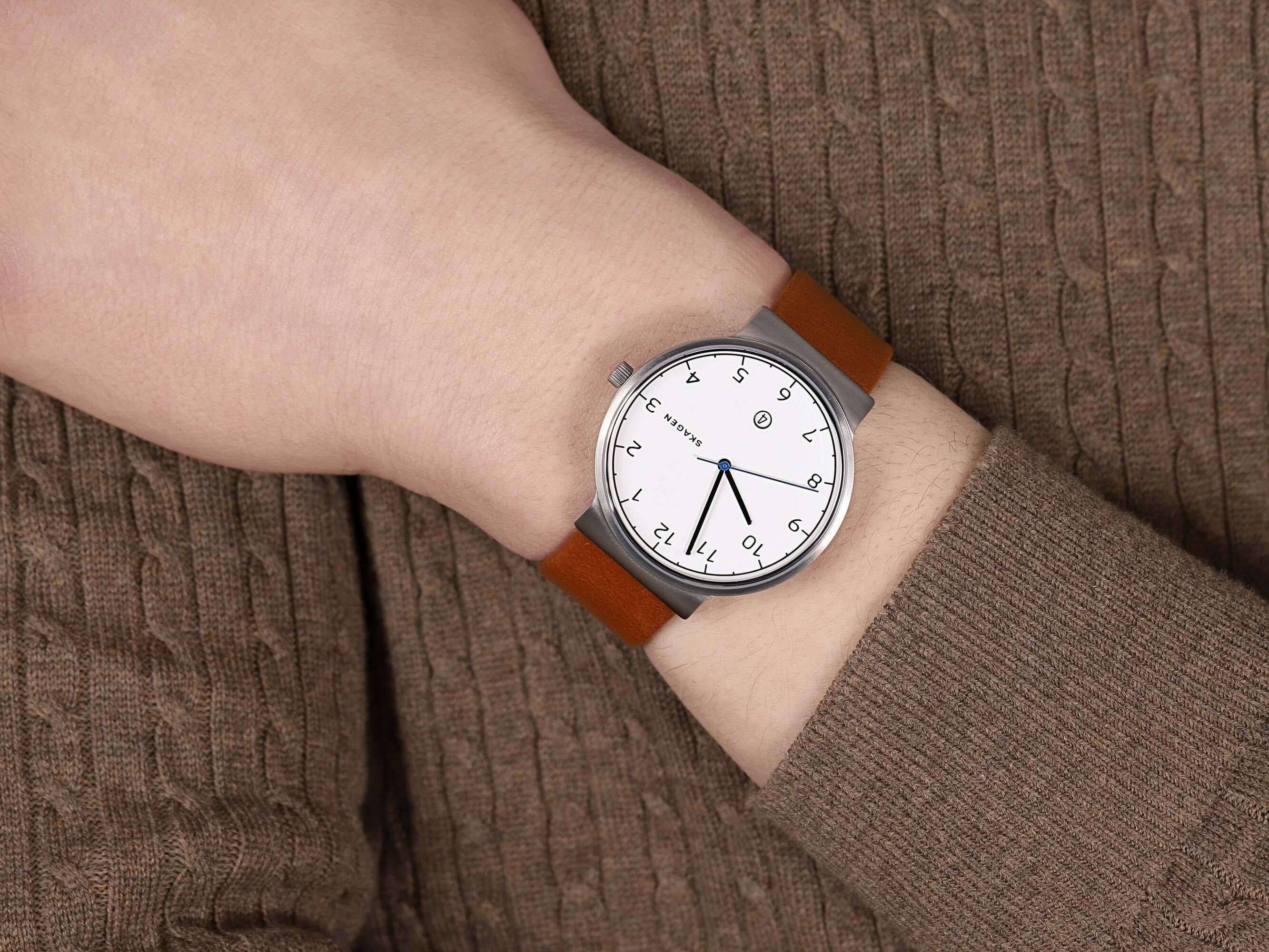 Skagen SKW6433 zegarek srebrny klasyczny Ancher pasek - miniatura 4