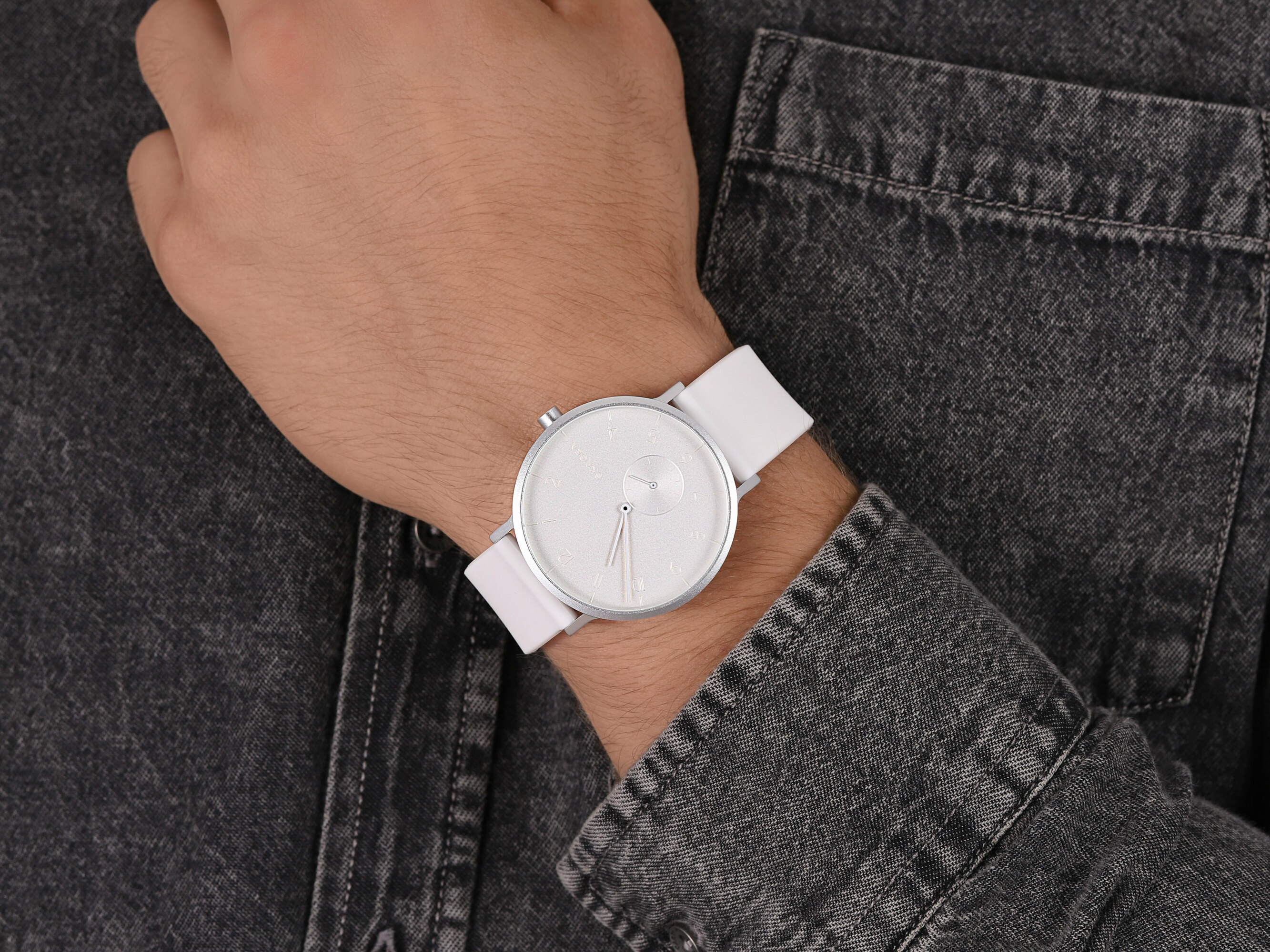 Skagen SKW6520 zegarek srebrny klasyczny Aaren pasek - miniatura 4